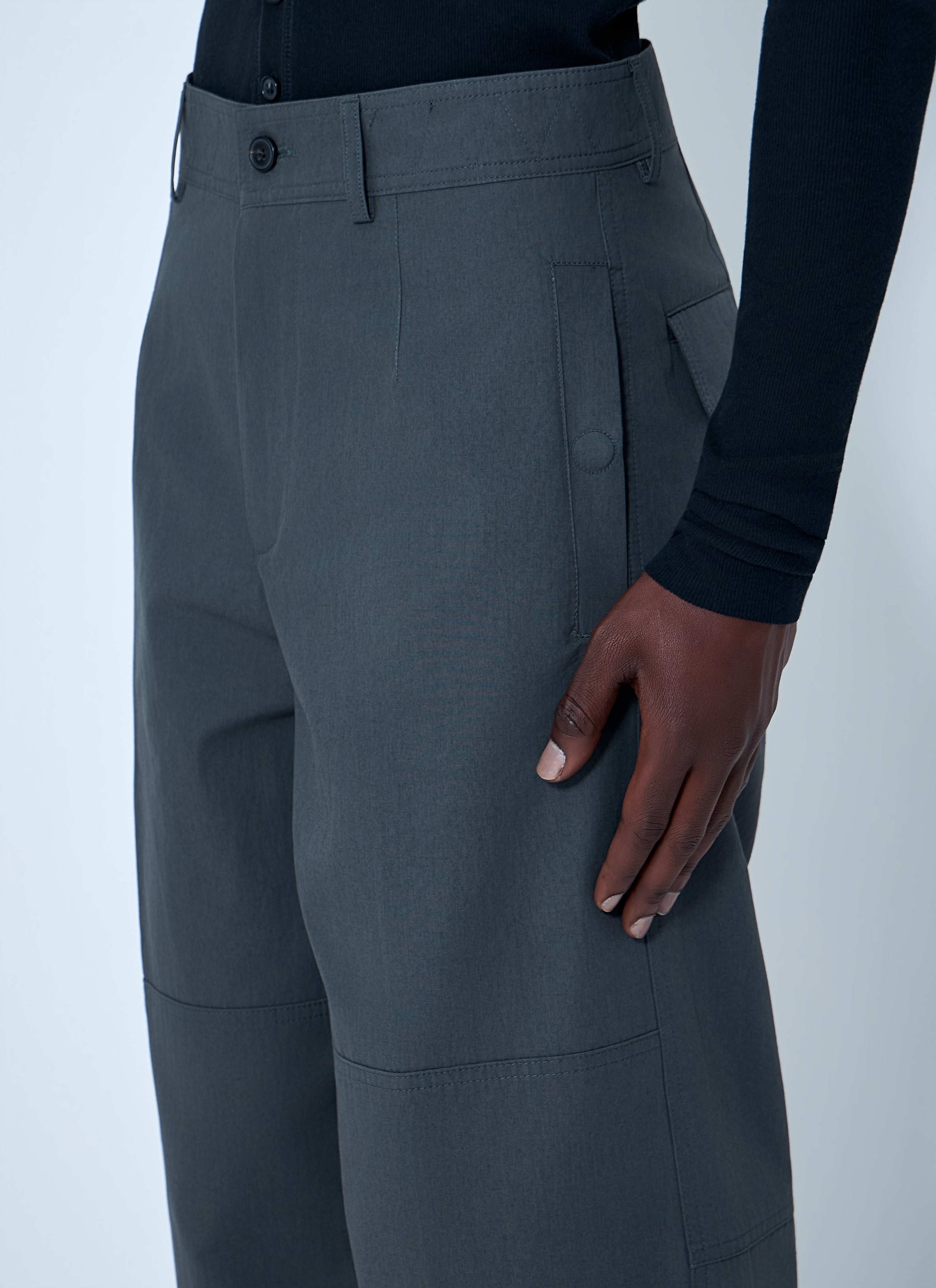 Wide-leg high-rise trousers