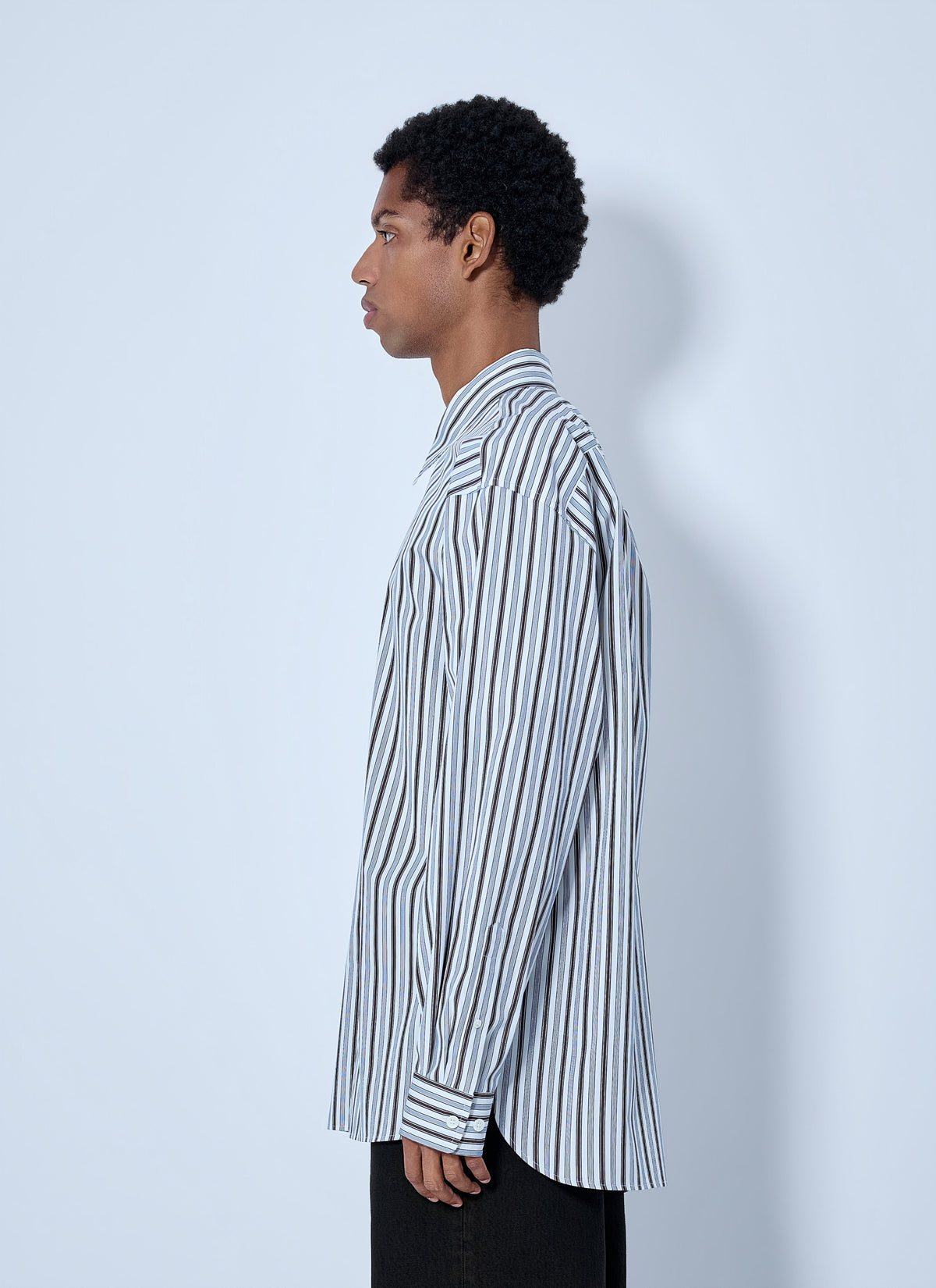 Croom stripe cotton poplin shirt