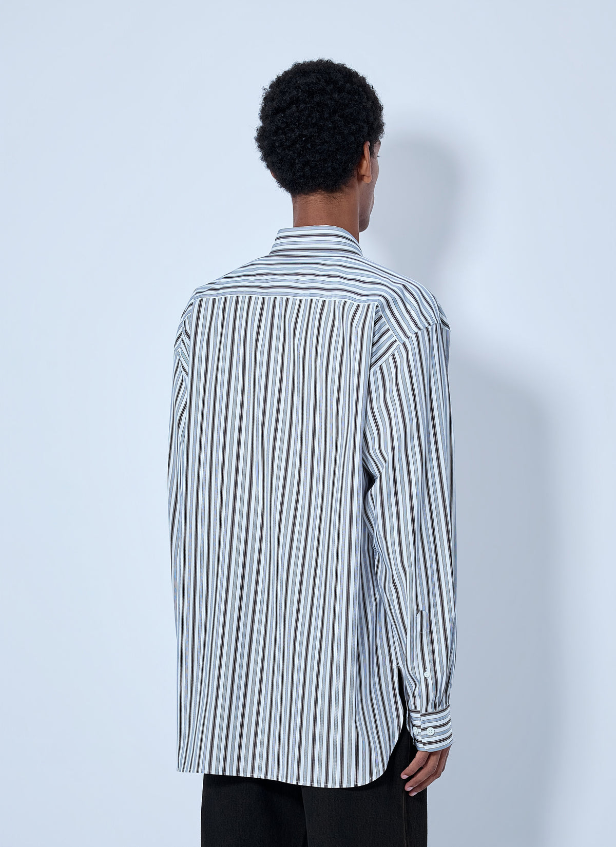 Croom stripe cotton poplin shirt