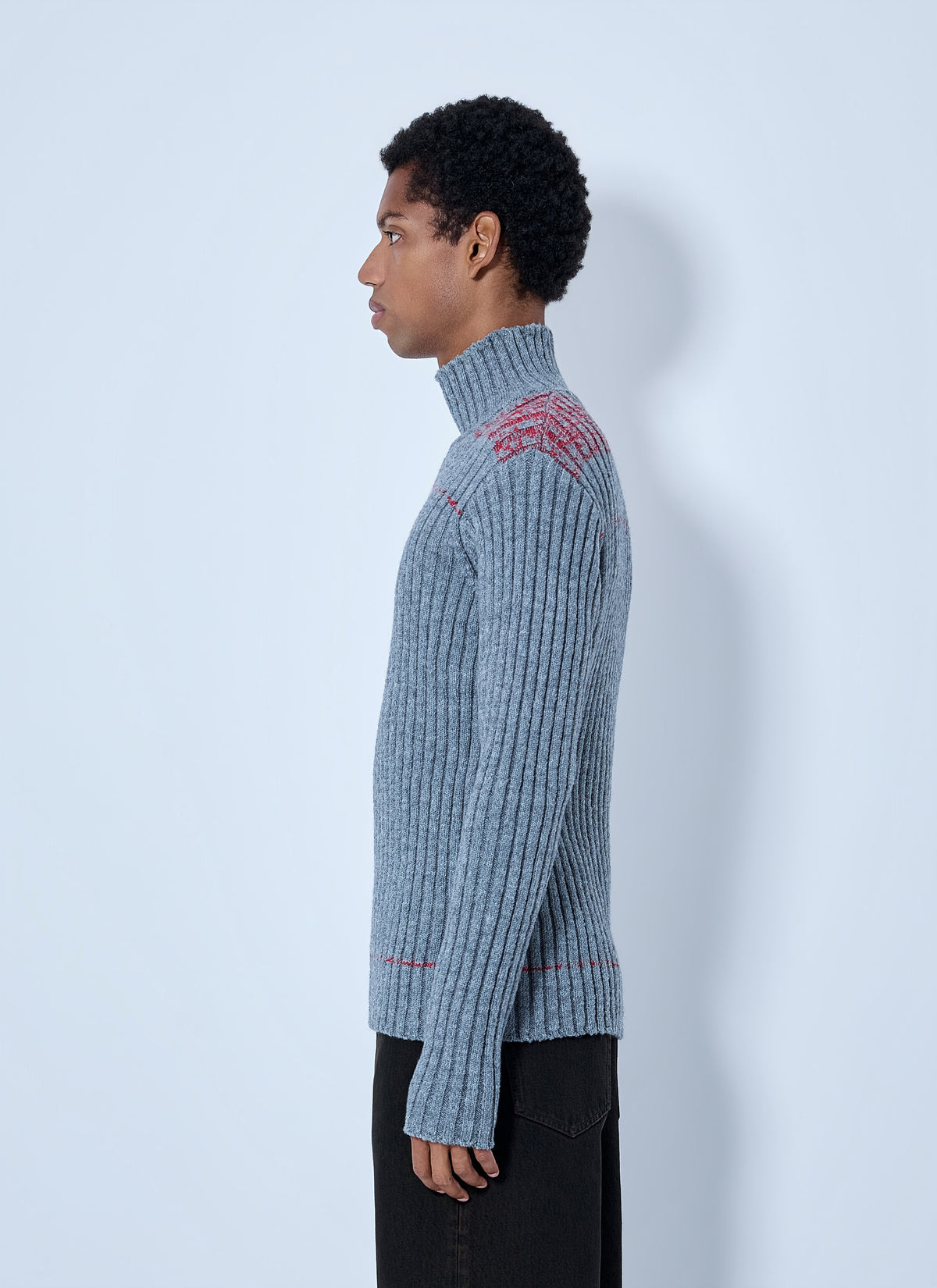 Ribbed turtleneck sweater