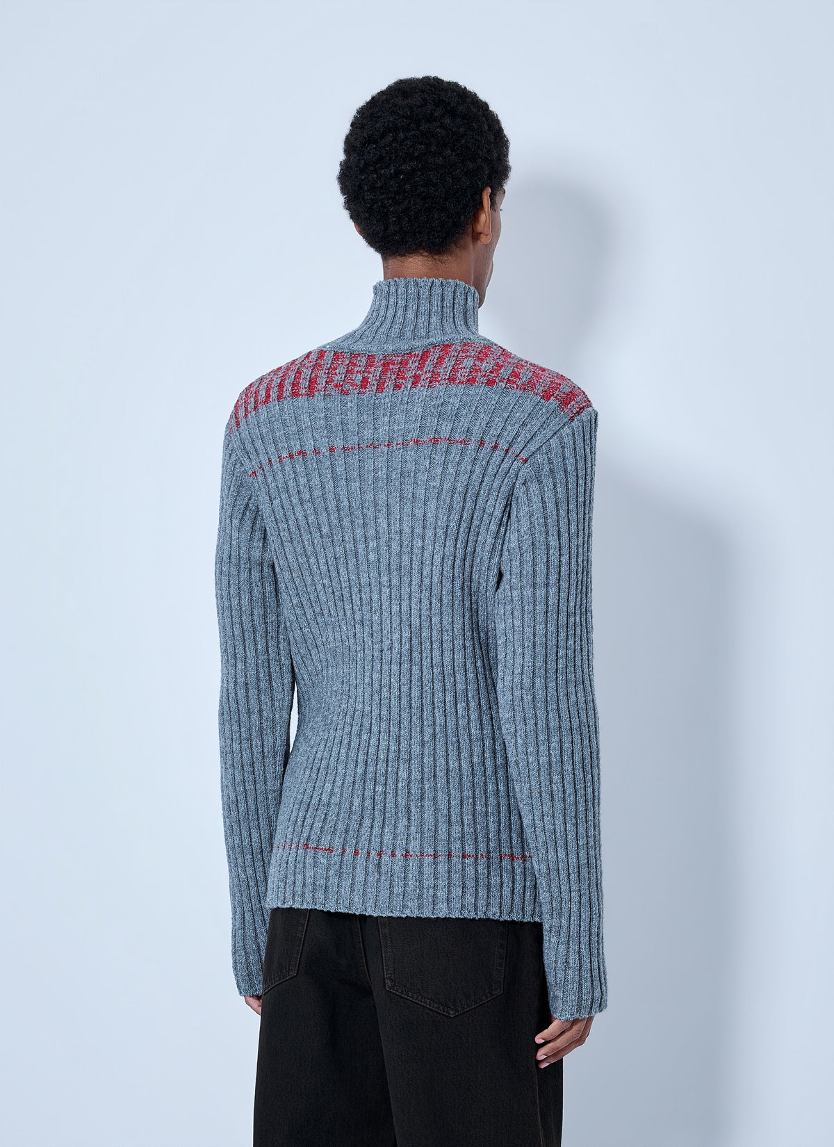 Ribbed turtleneck sweater