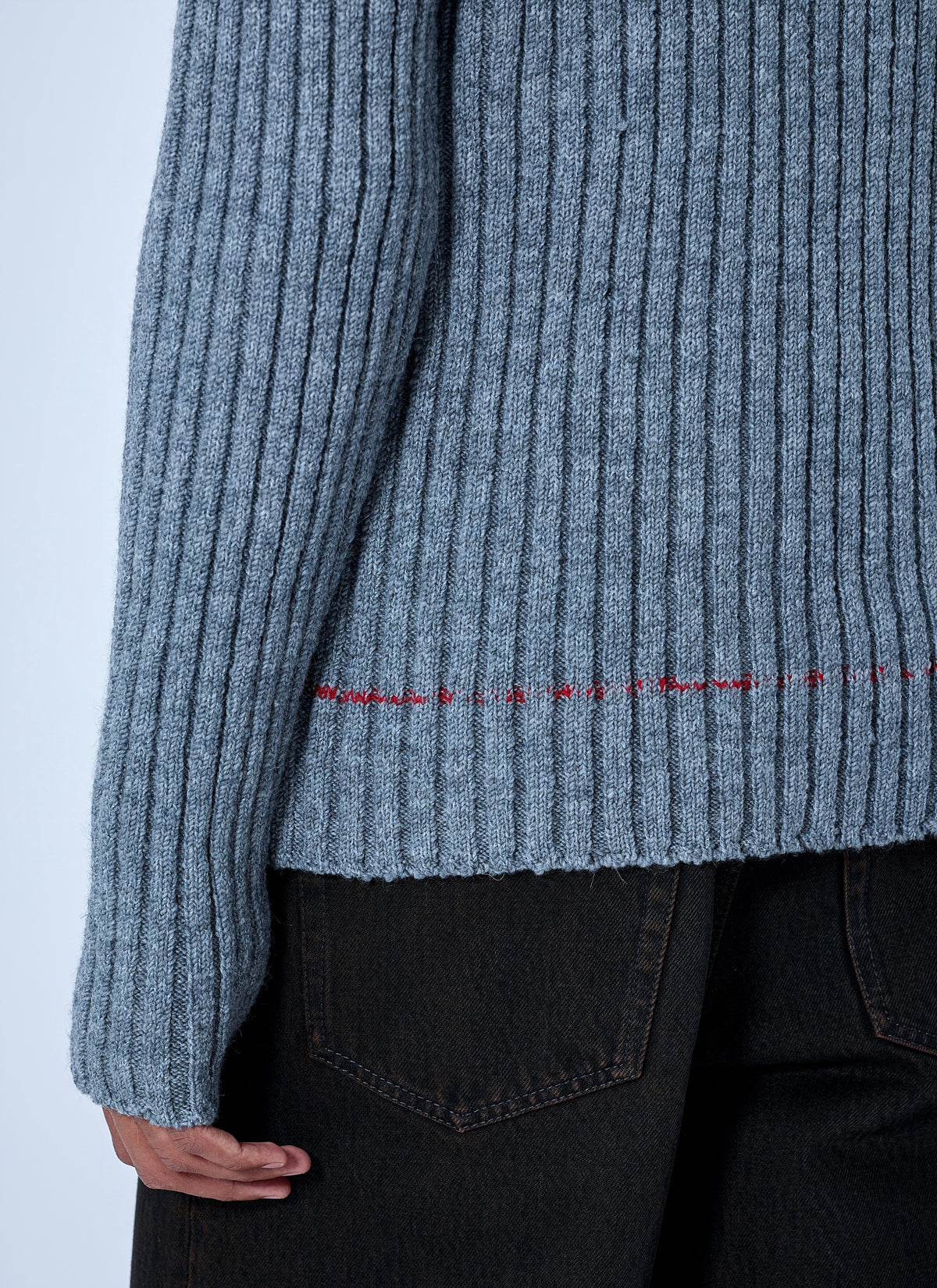 Ribbed turtleneck sweater