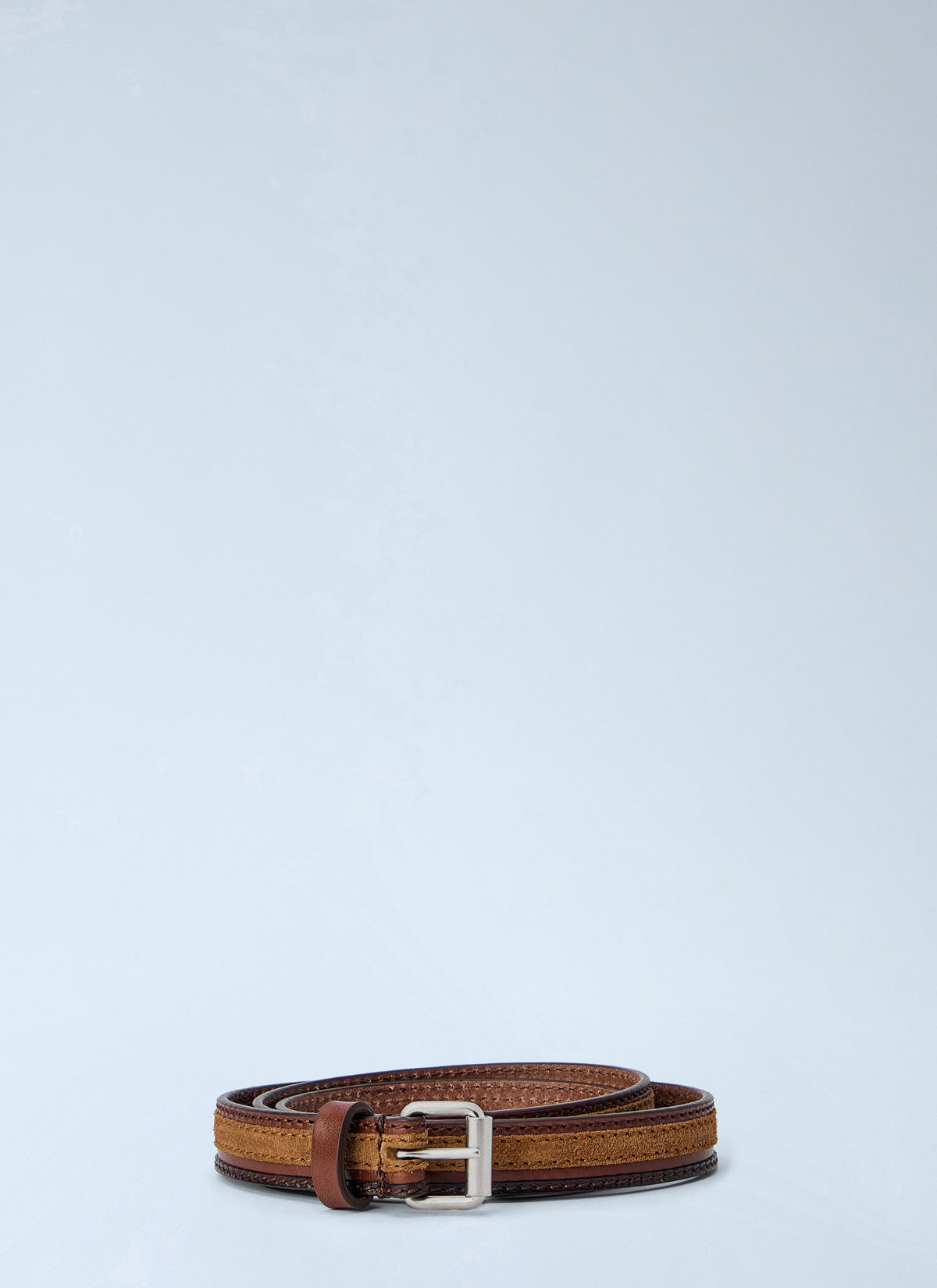 Textured leather belt