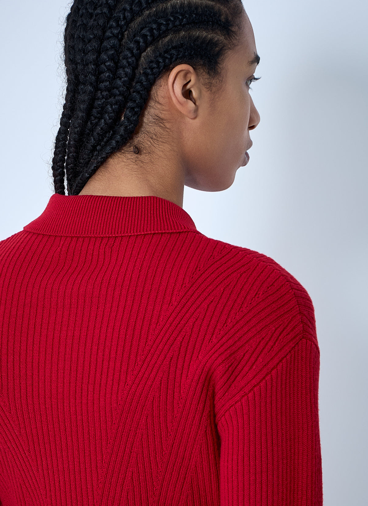 Rib cardigan