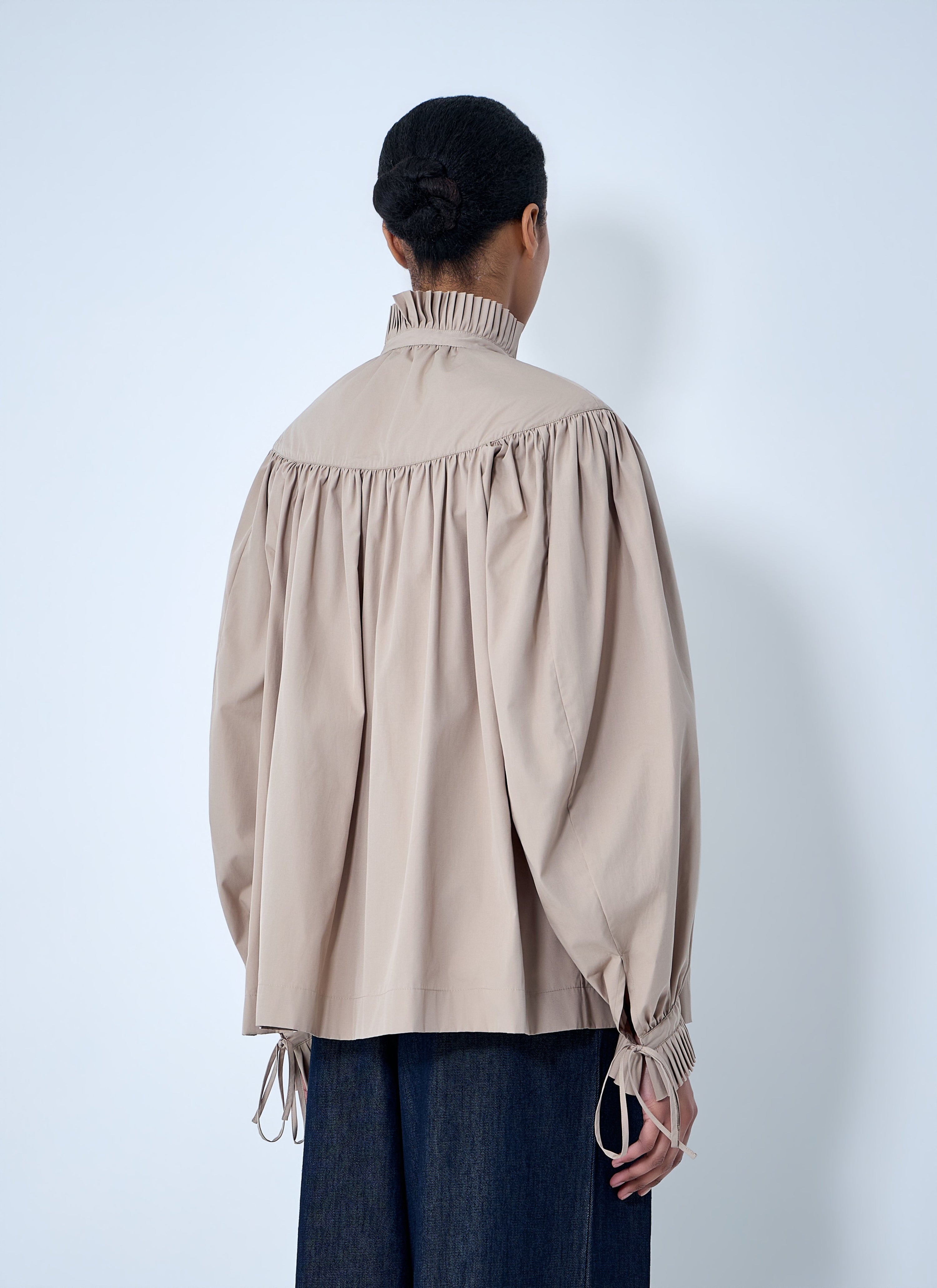 Gathered neck blouse