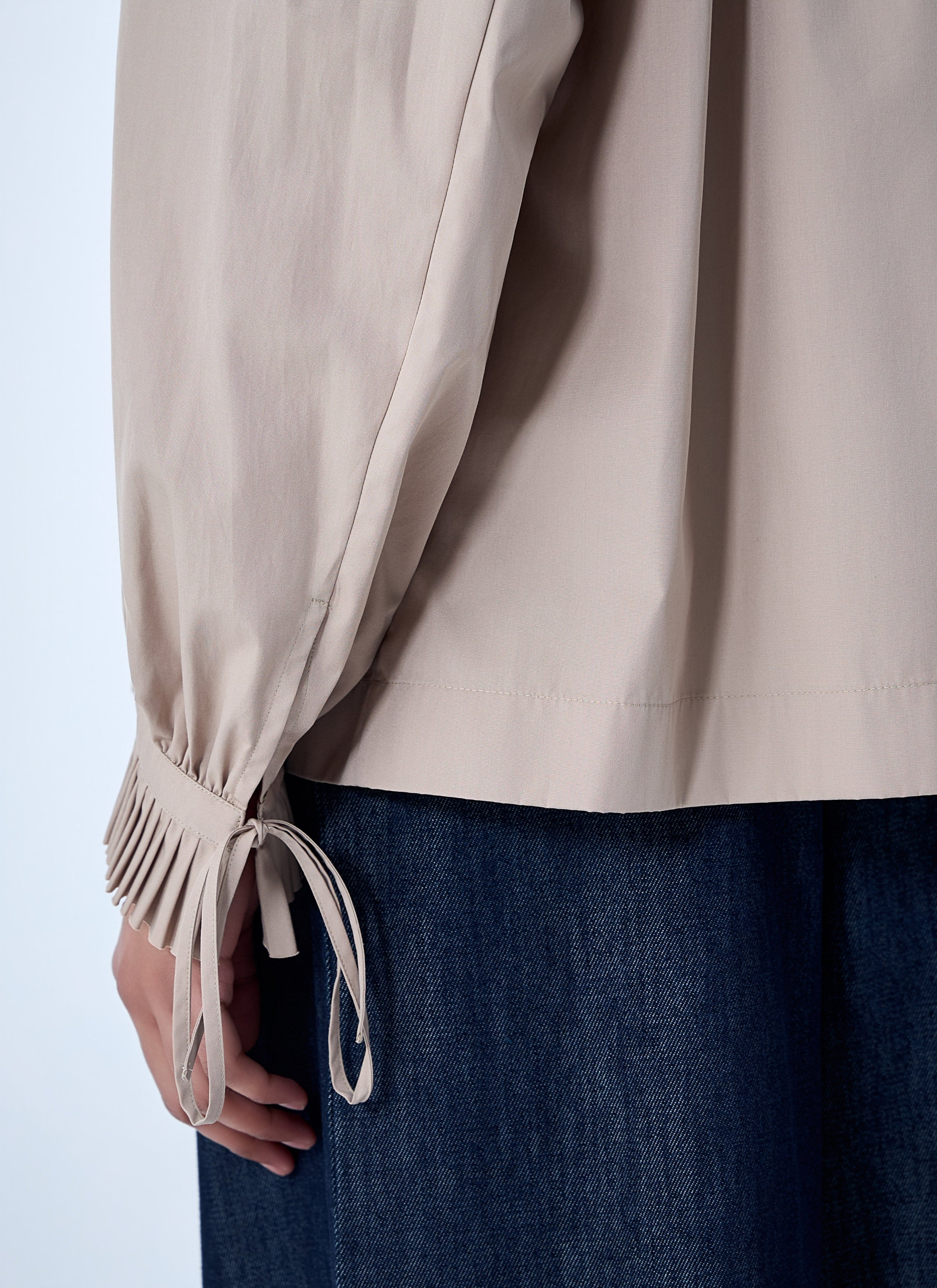 Gathered neck blouse