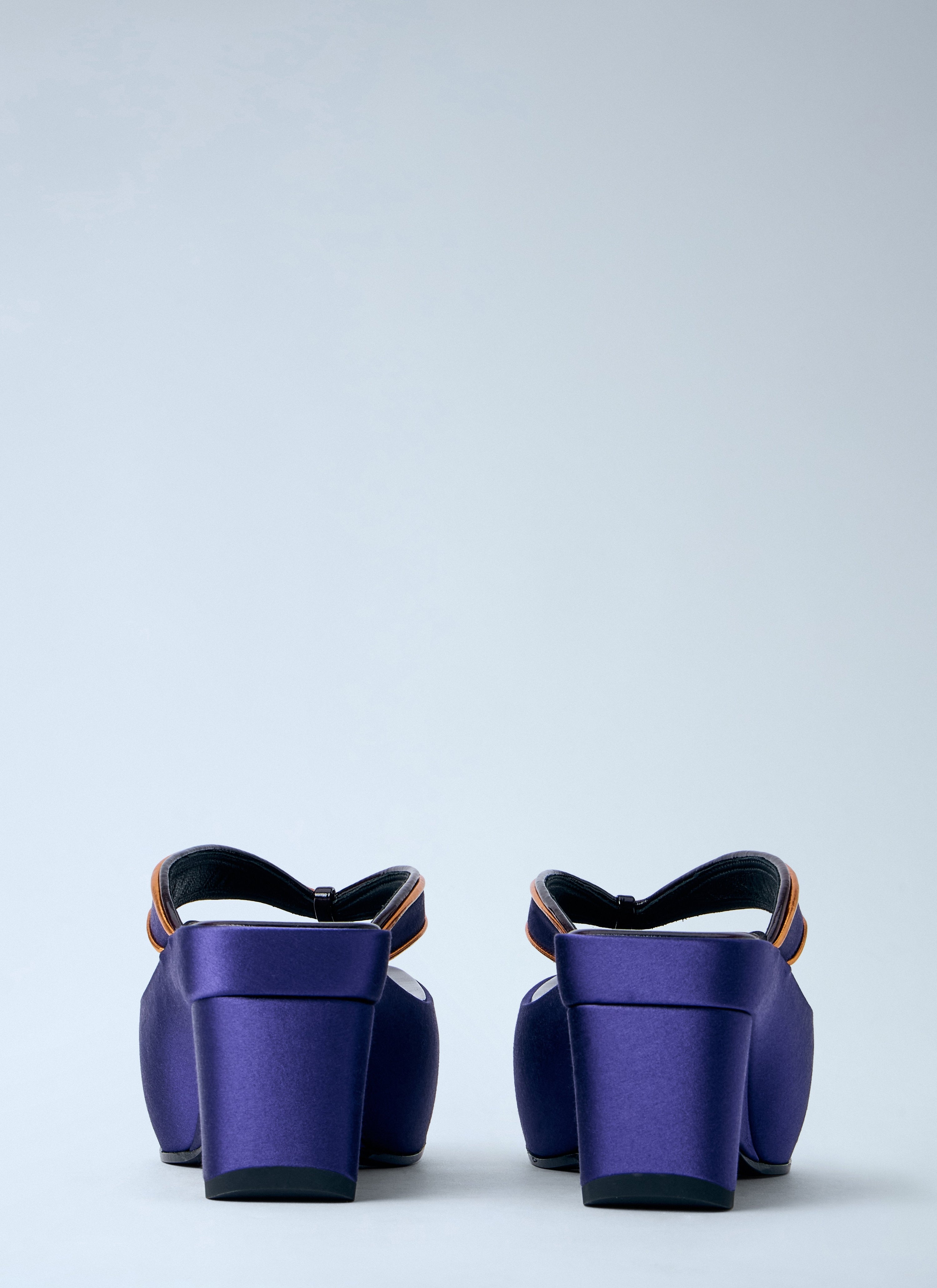 Satin platform thong sandals