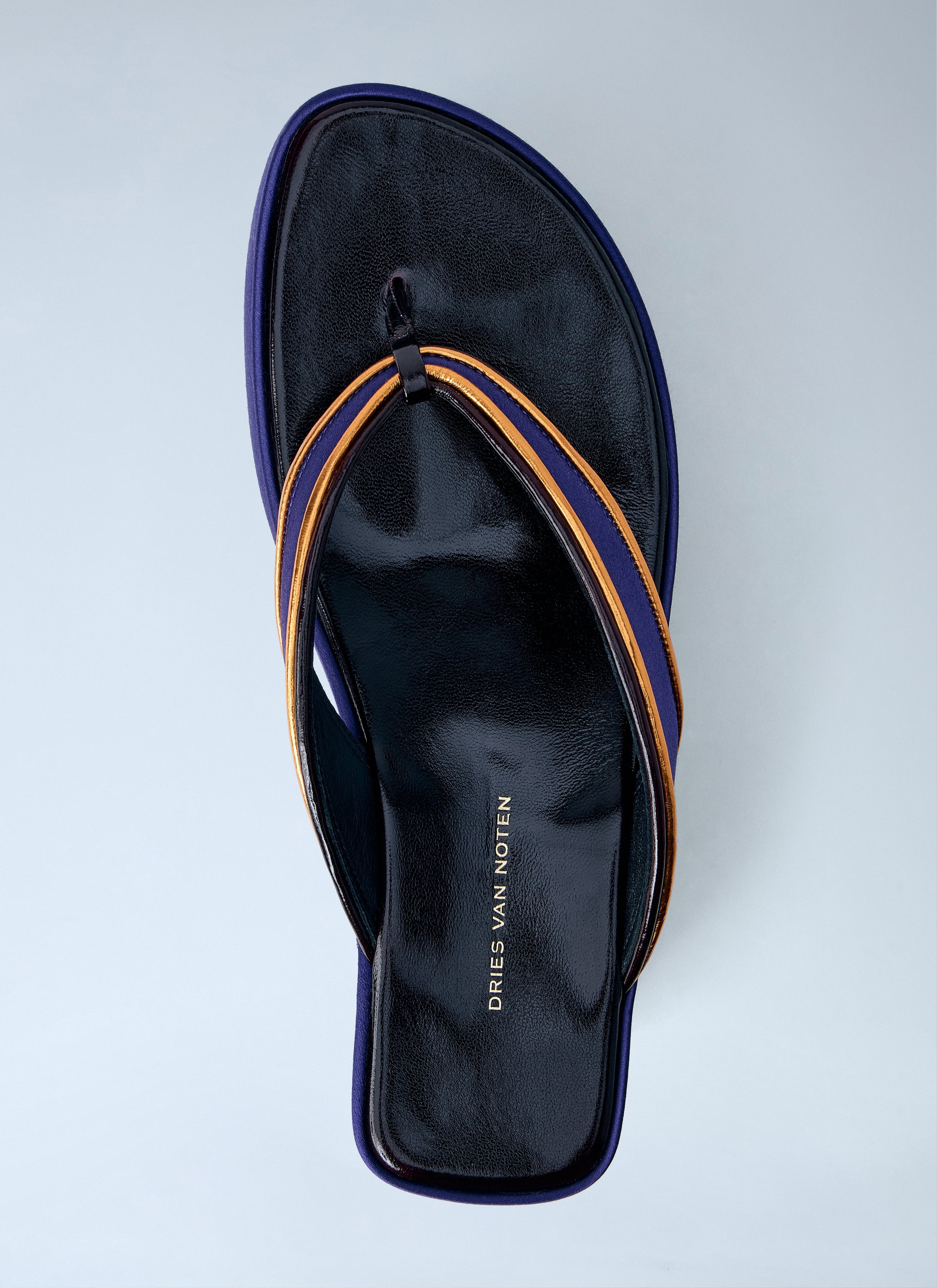 Satin platform thong sandals