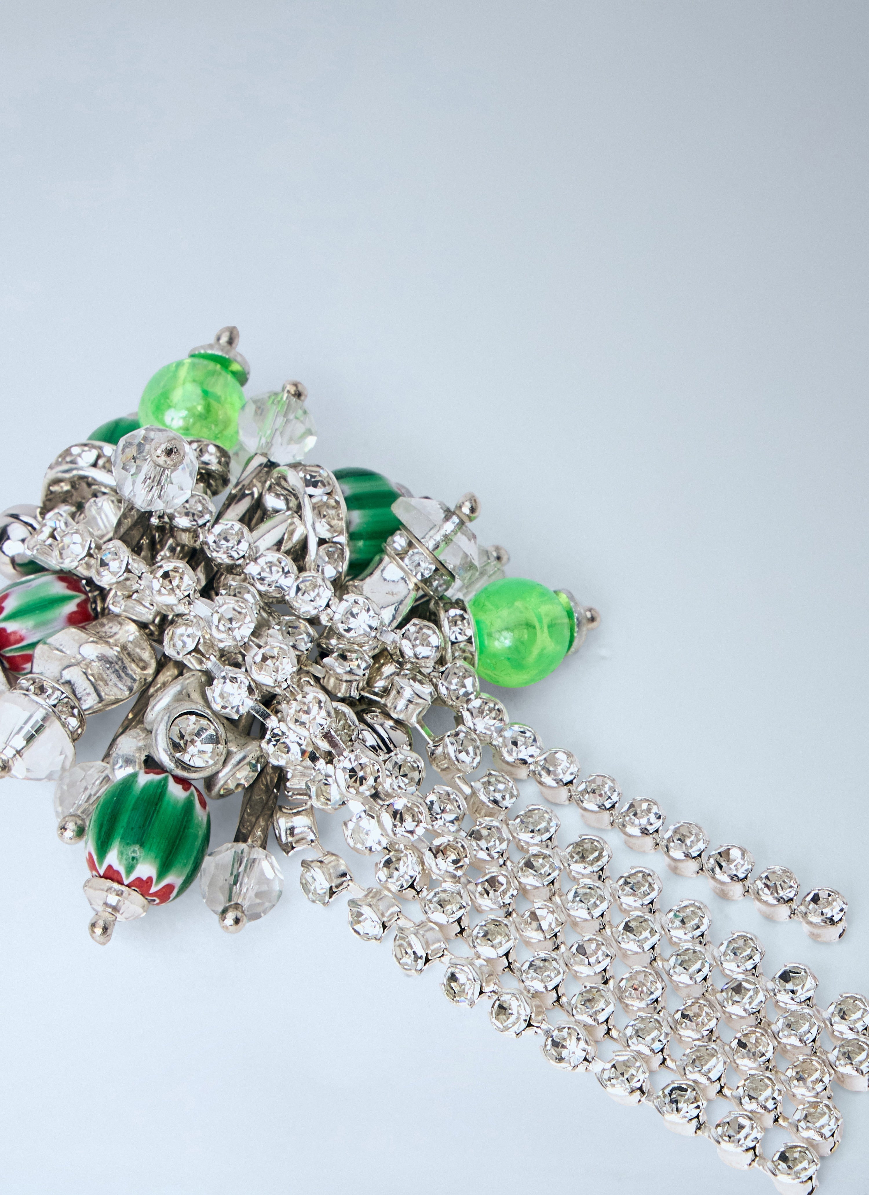 Cluster drop earrings