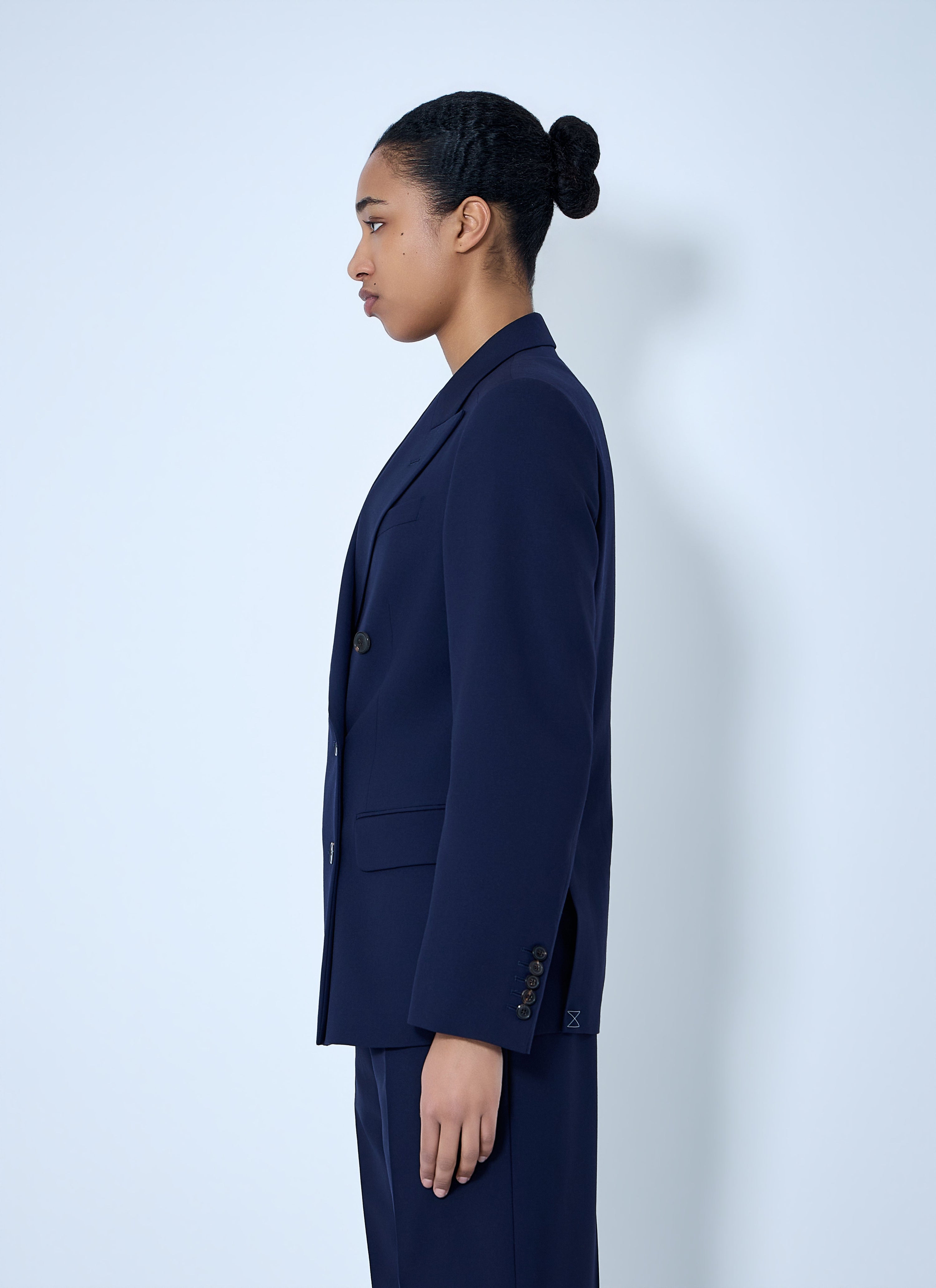 Double-breasted wool blazer