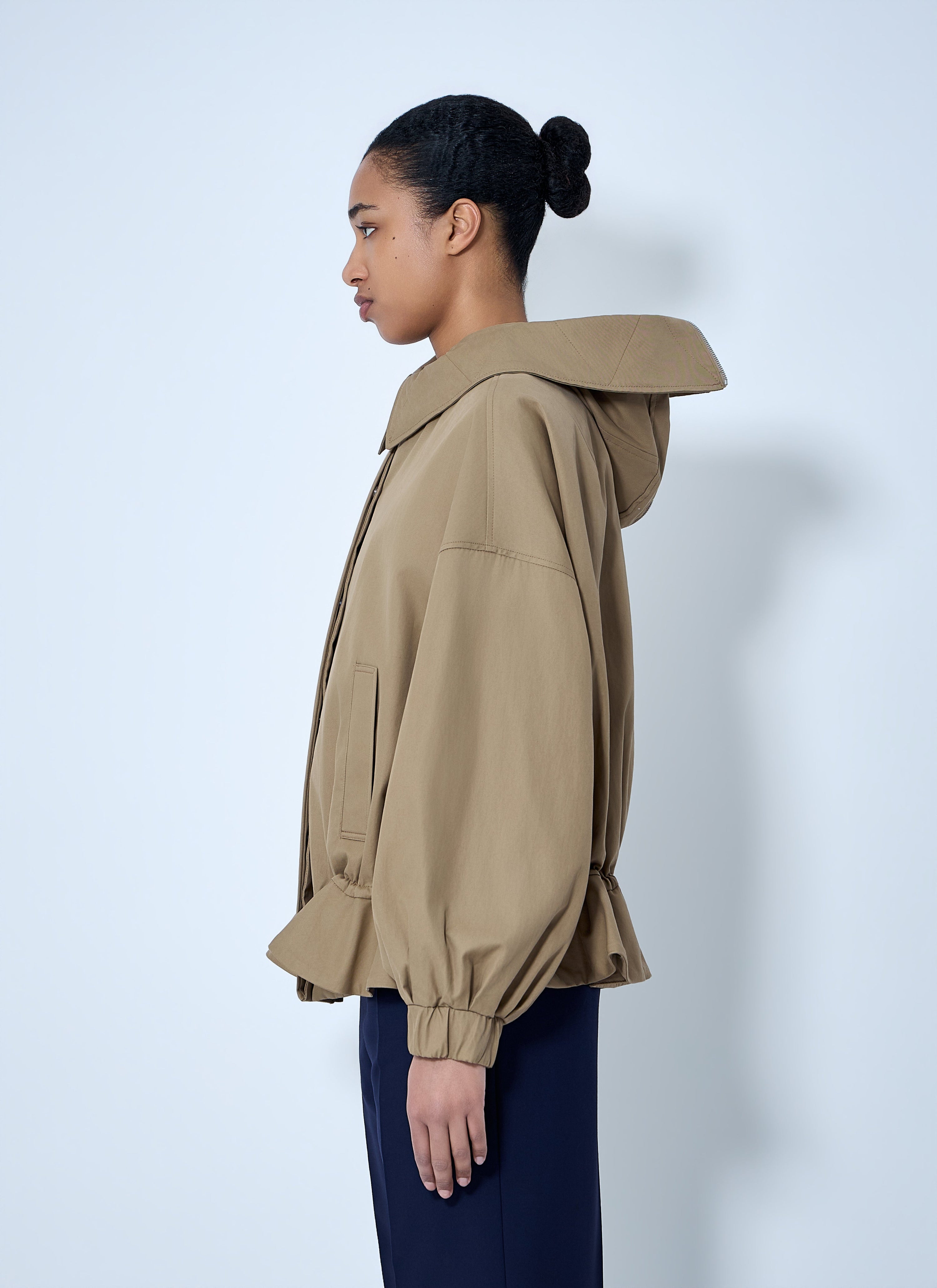 Structured collar jacket