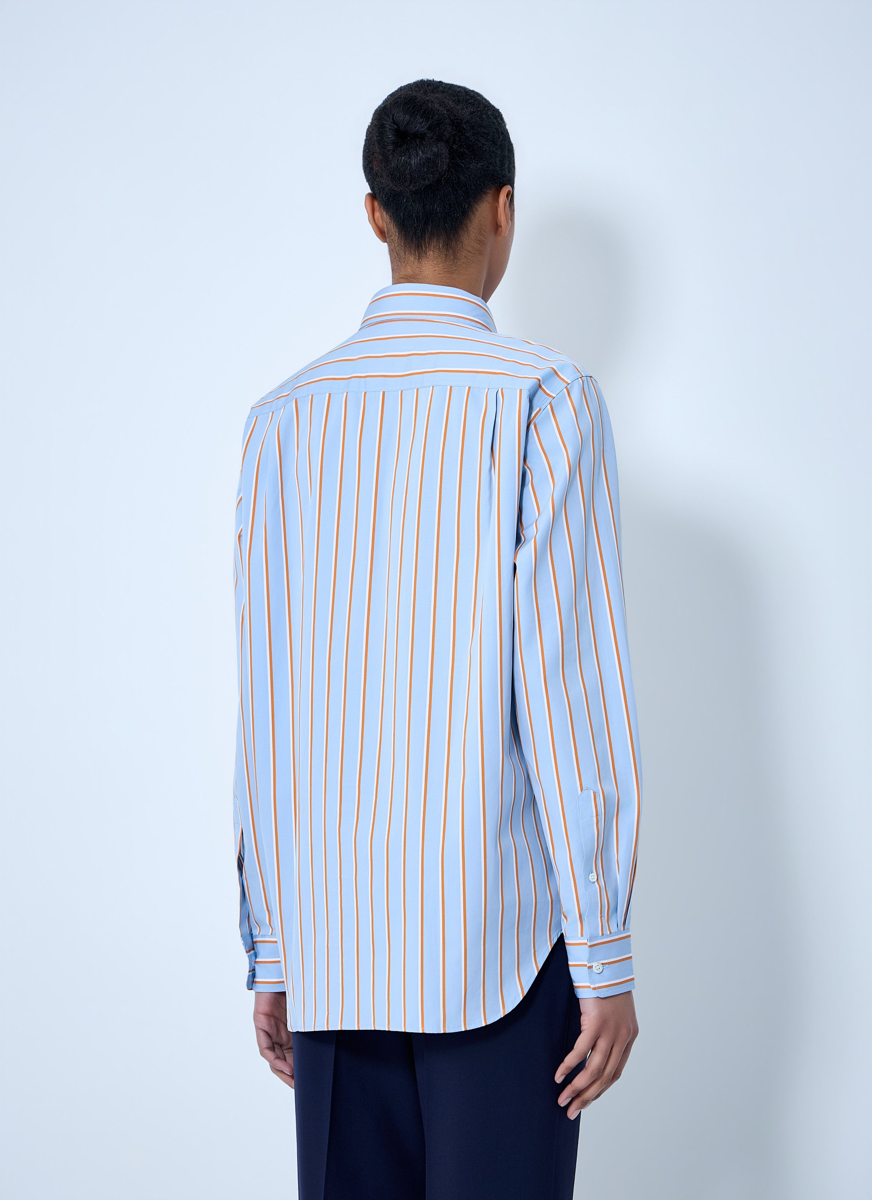 Striped cotton poplin shirt