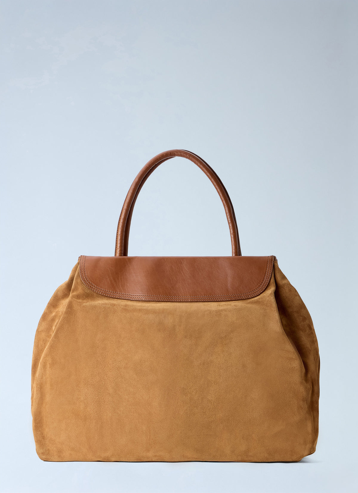 Blossom suede top handle bag