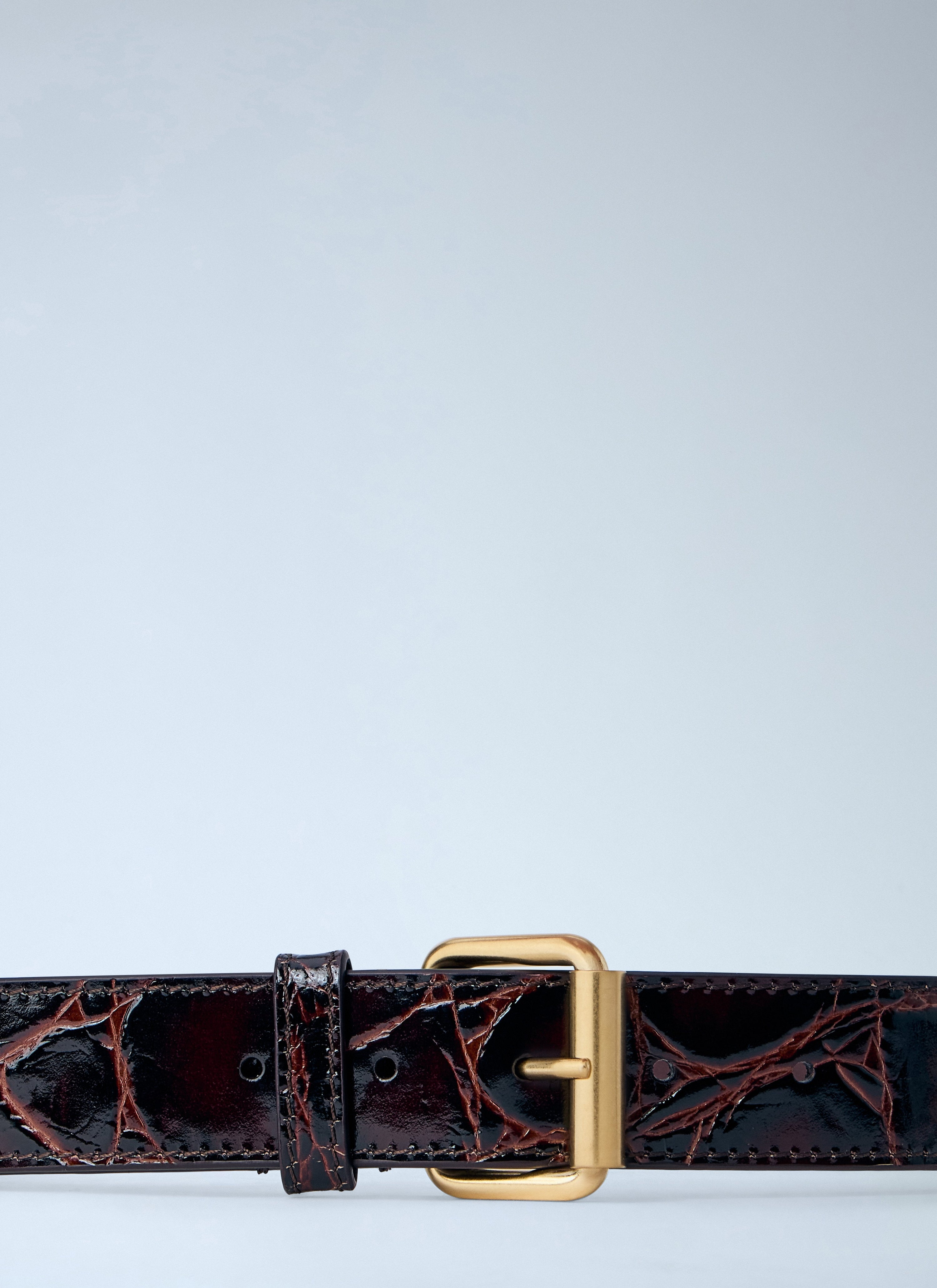 Embossed leather belt