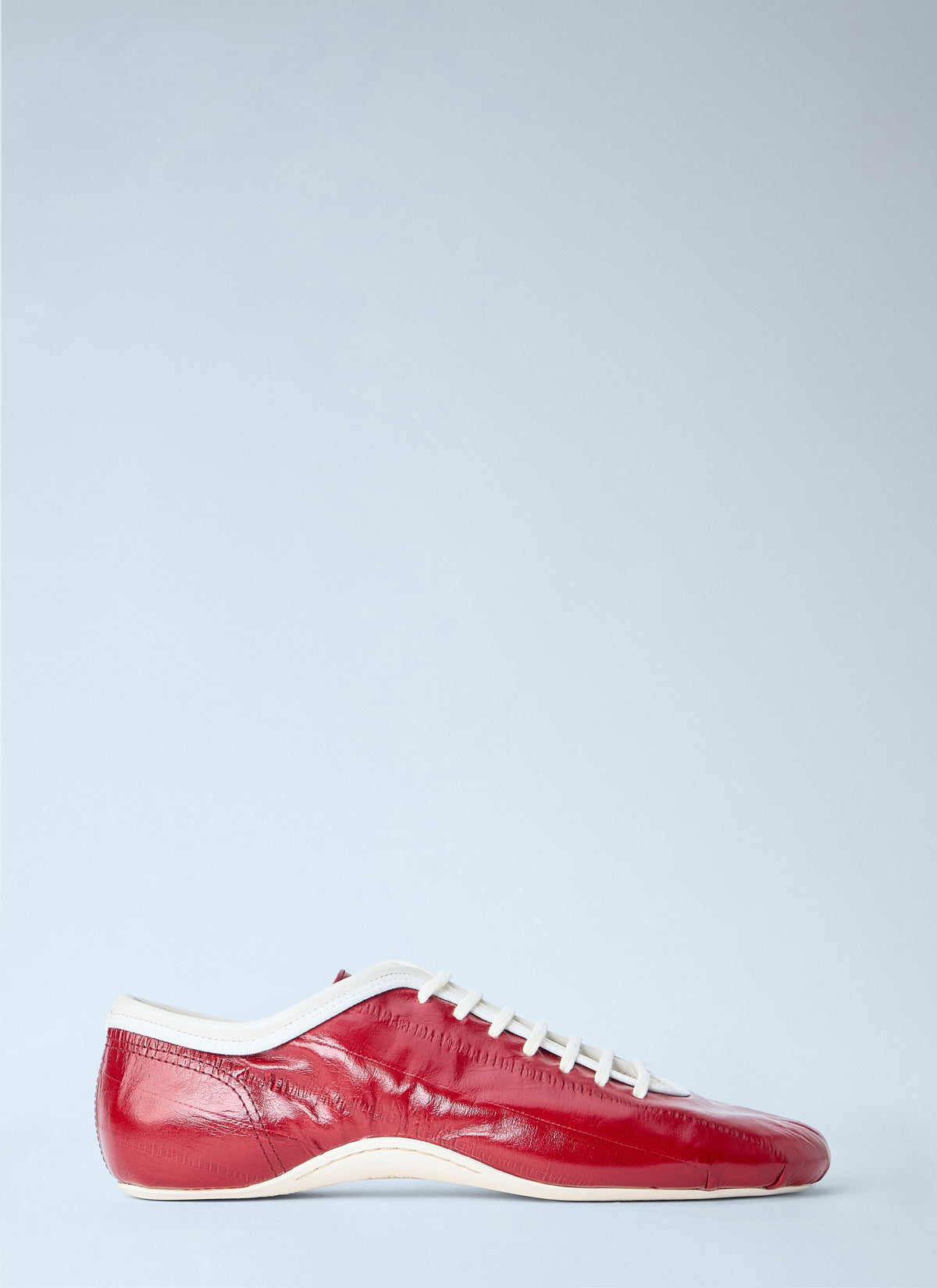 Leather lace-up sneakers