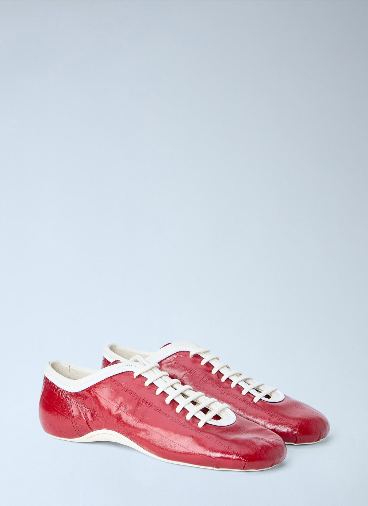 Leather lace-up sneakers