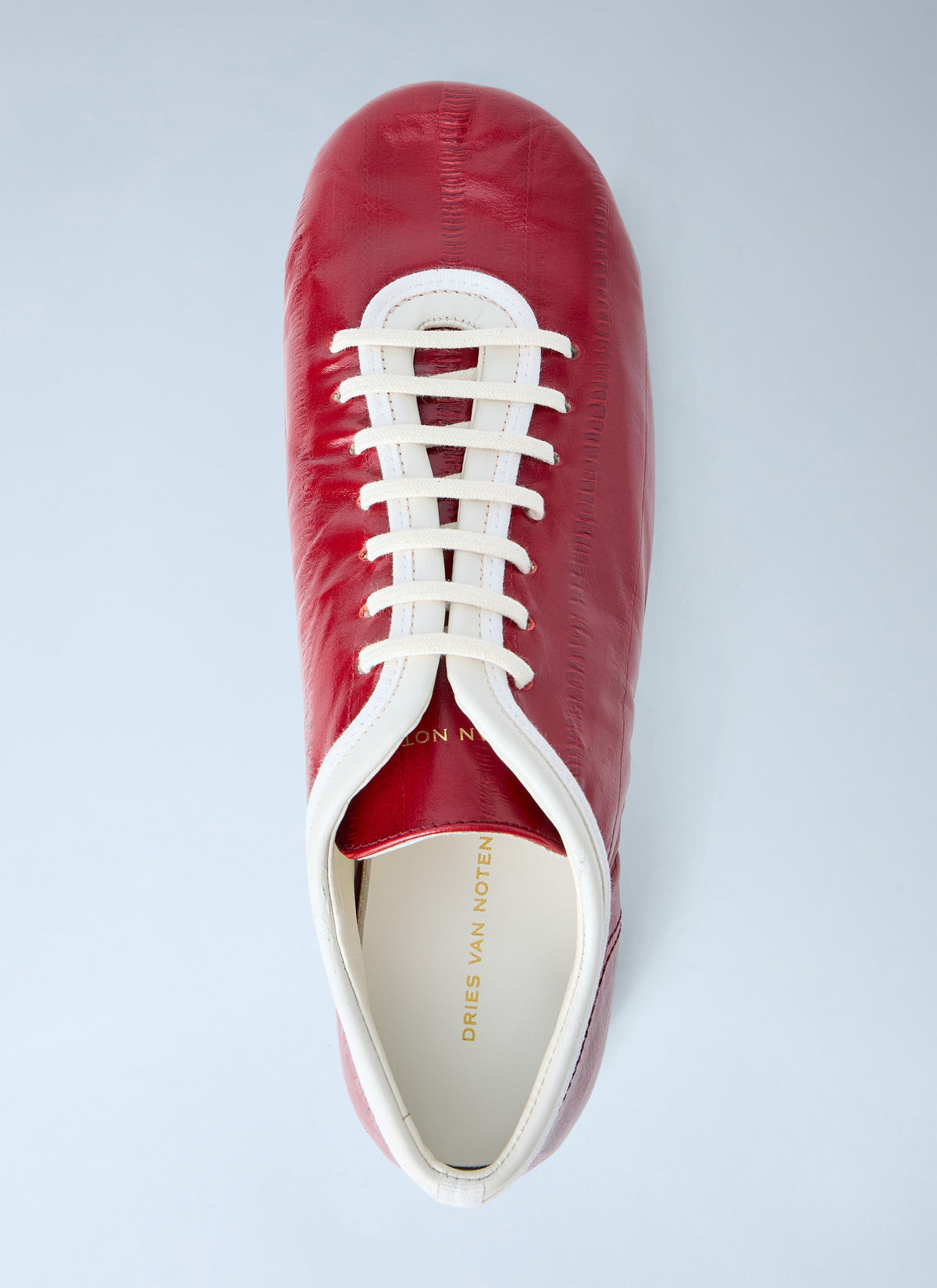 Leather lace-up sneakers