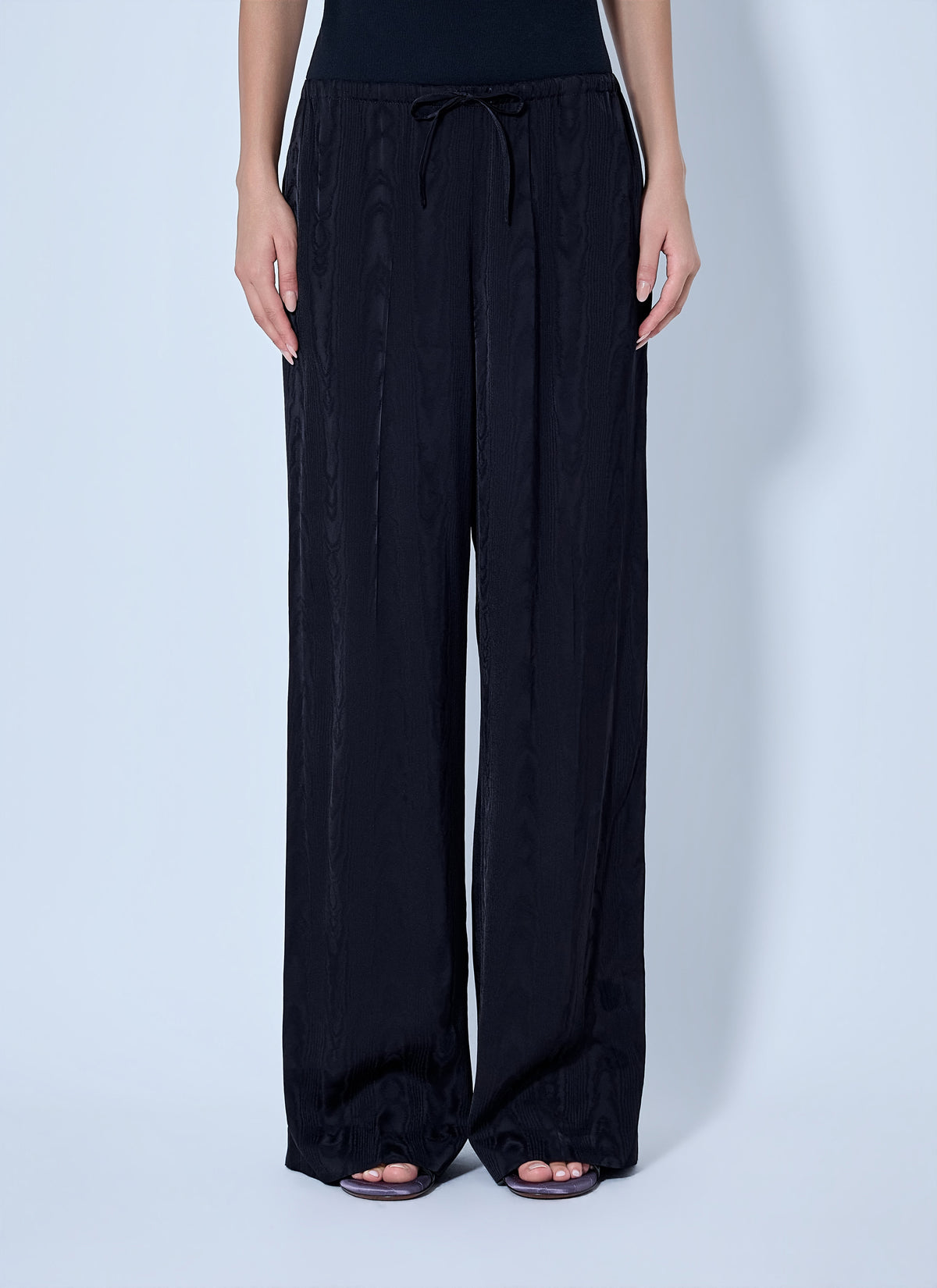 Puvis wide-leg satin pants