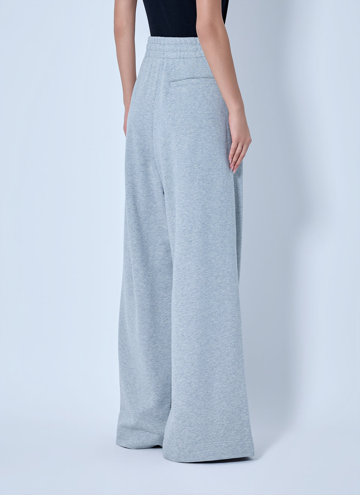 Wide-leg drawstring trousers