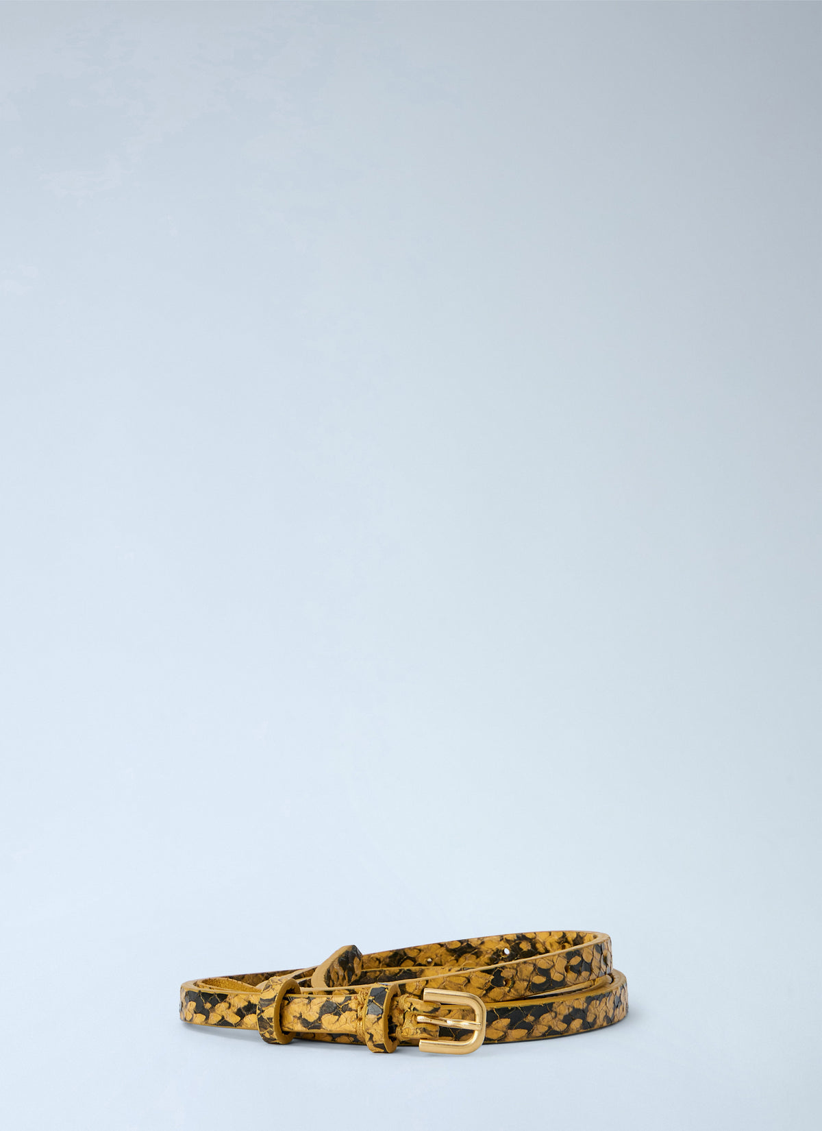 Patterned leather belt