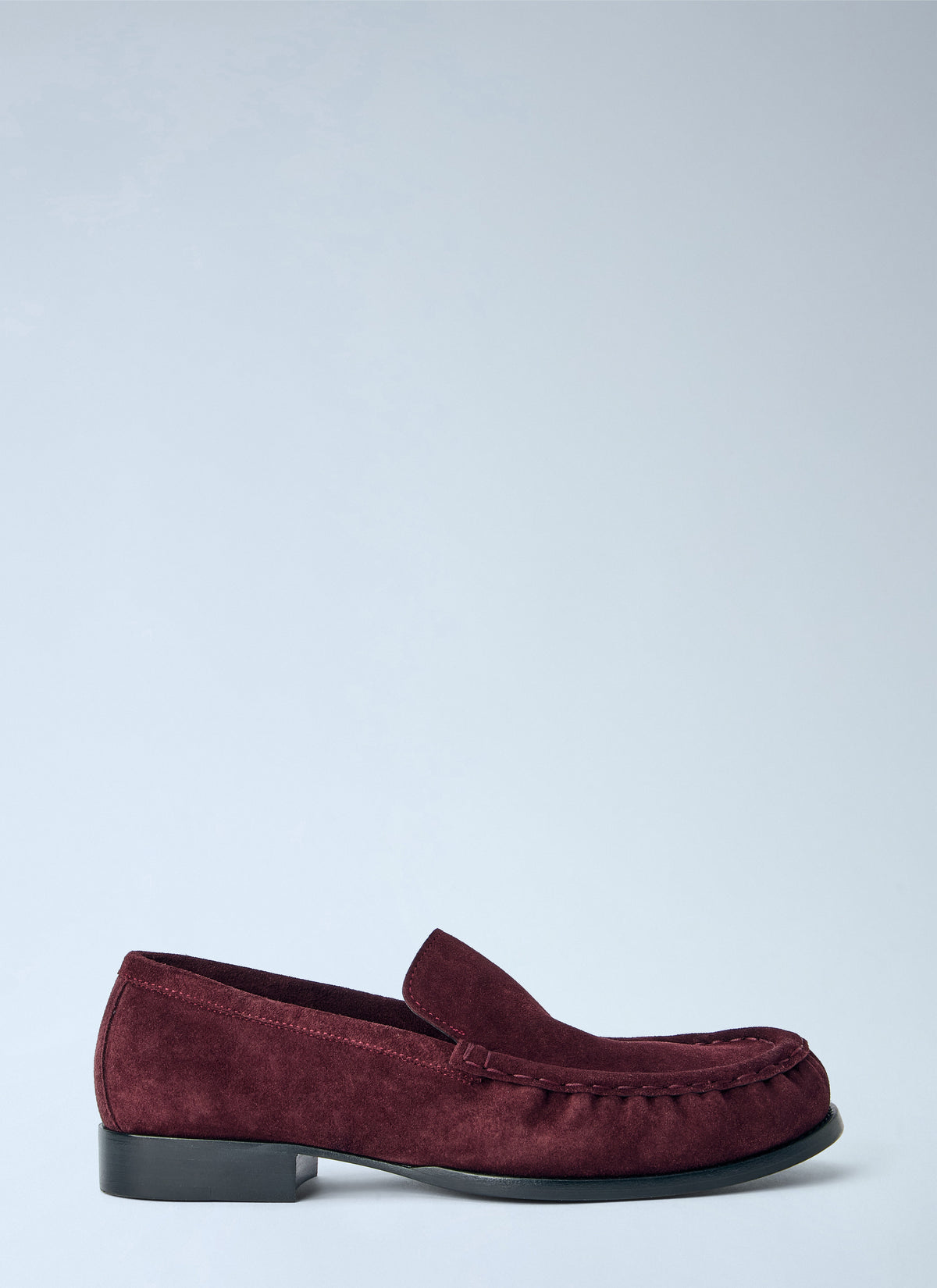 Suede finish loafers
