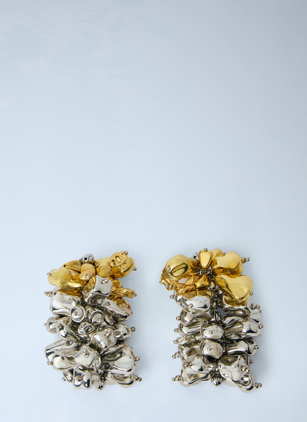 Sculptural metal earrings