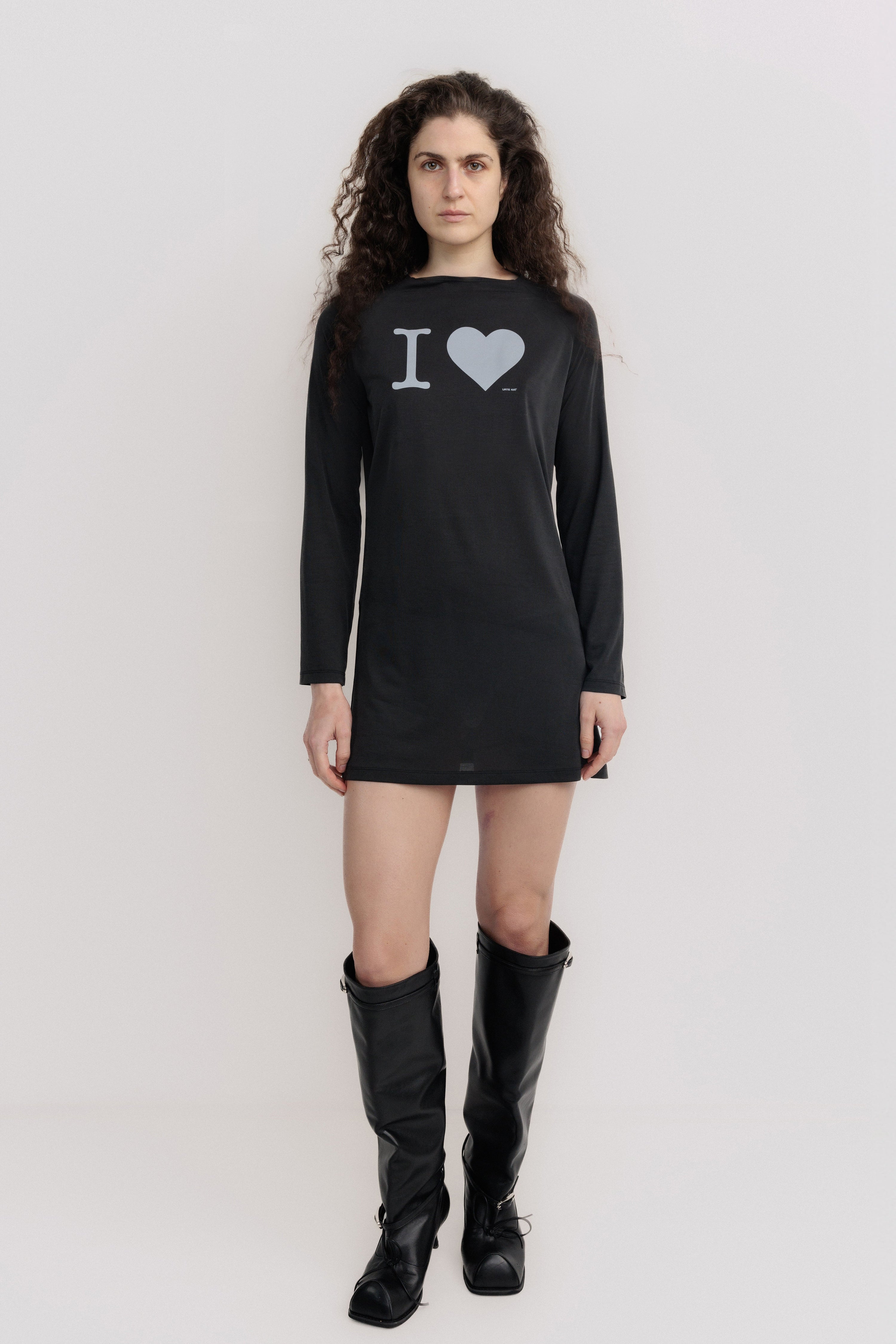 'i love' mini dress