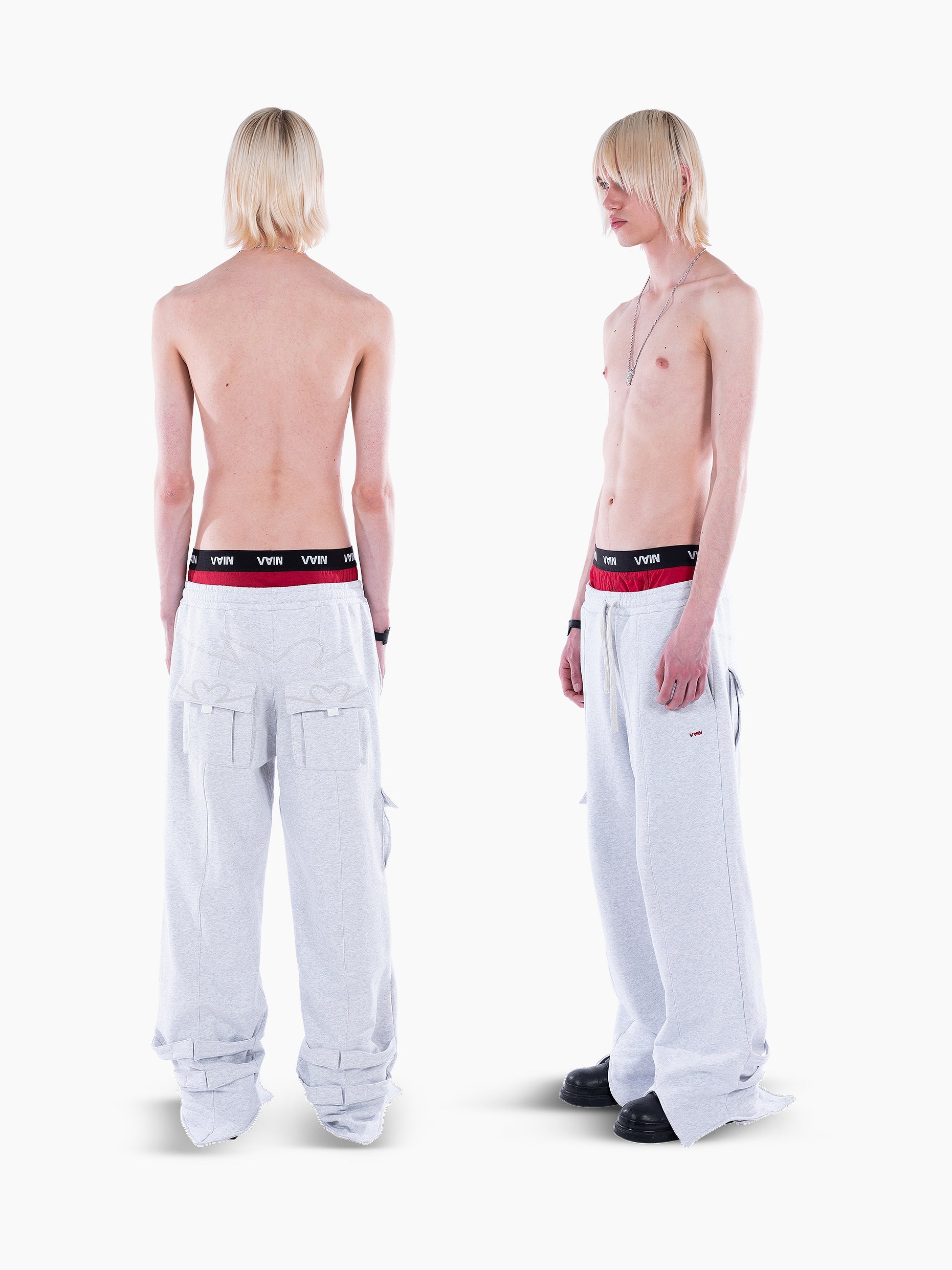 Vain cargo college pants grey