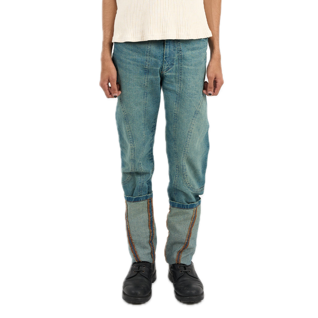 Engineered skinnies denim cyan