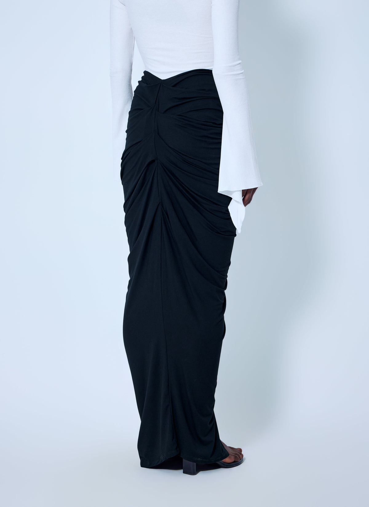 Drape long skirt
