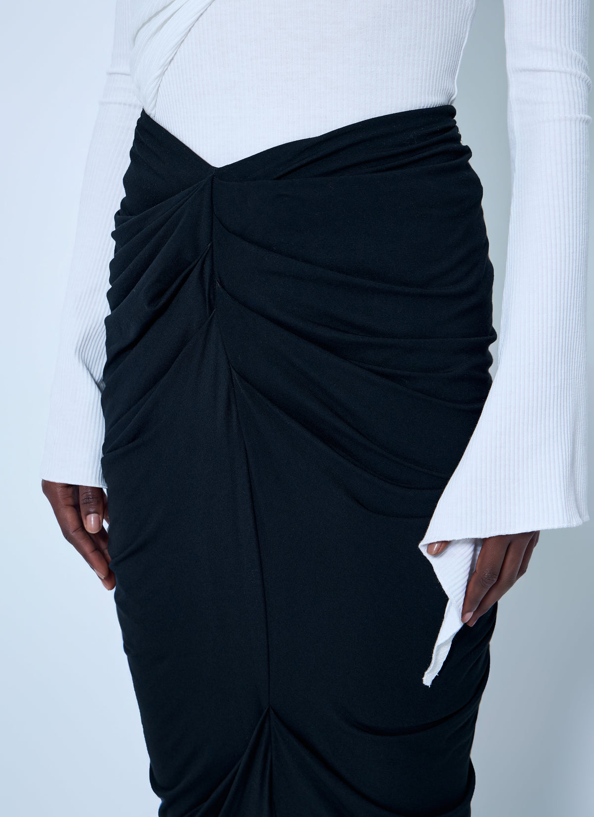 Drape long skirt