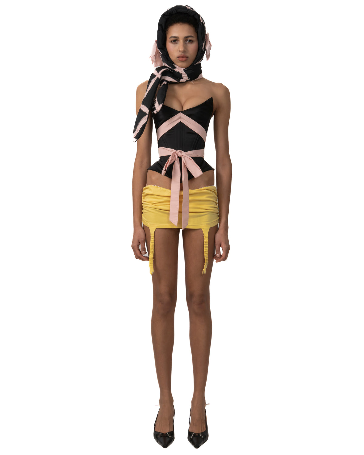 Garter mini skort