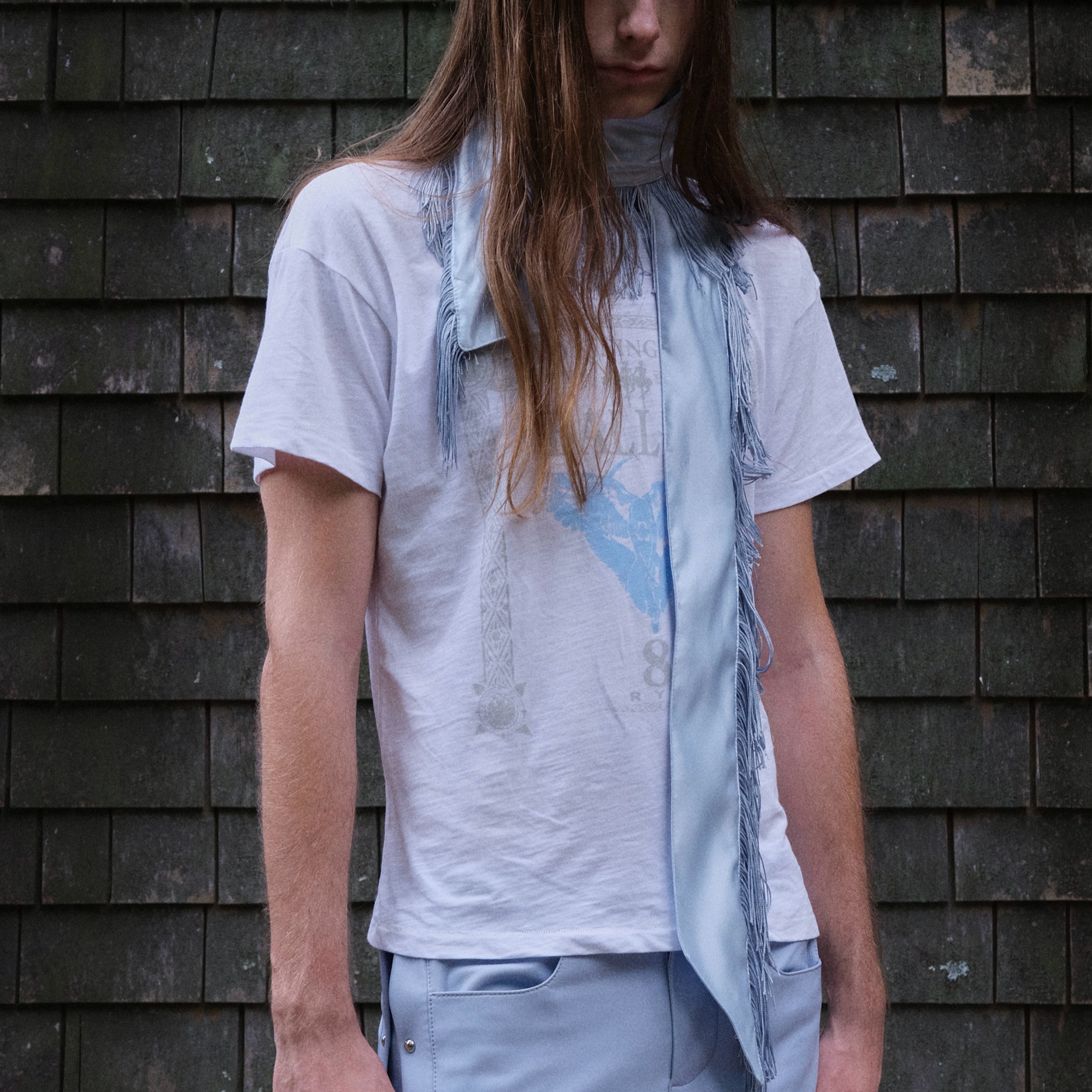 Ballet slub cotton t-shirt in white