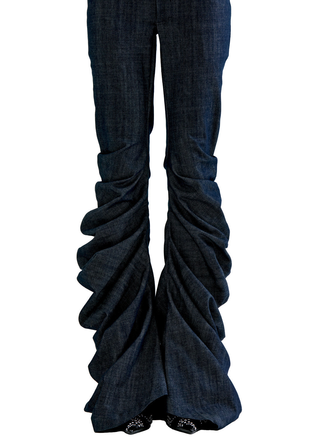 Spiral denim pants