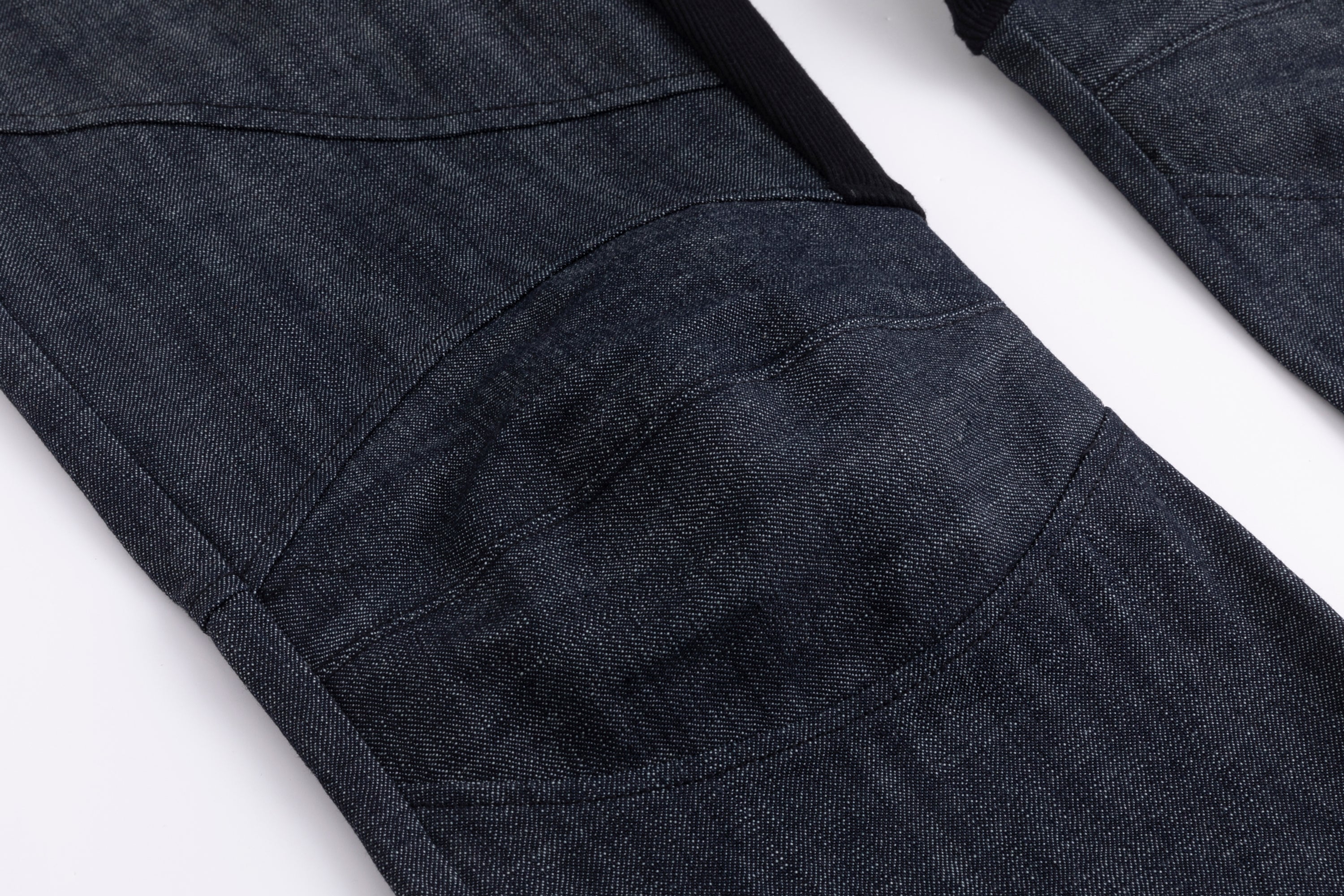 Moto denim jeans in deep indigo