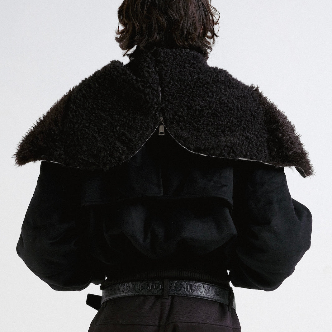 Wool-blend n2b in black