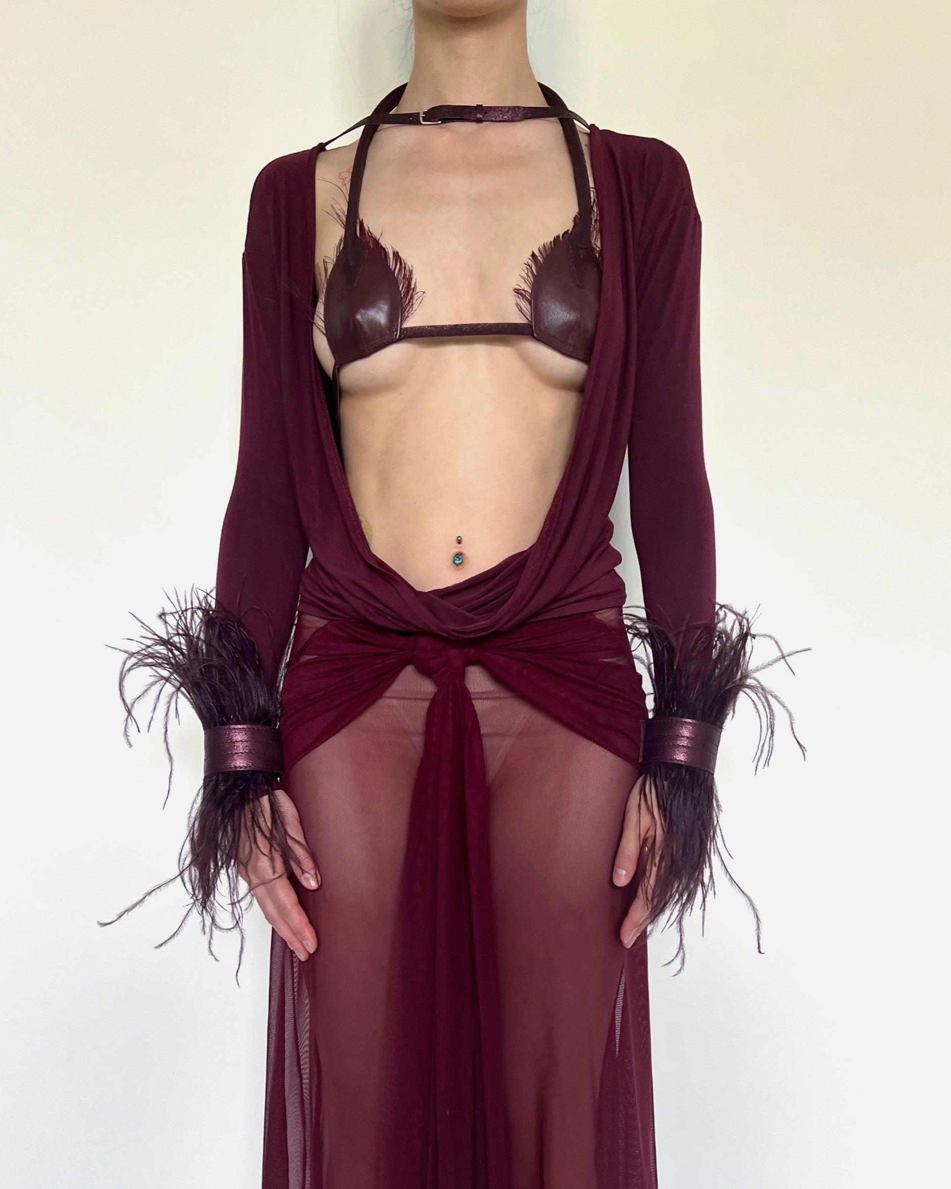 Strap cowl long sleeve