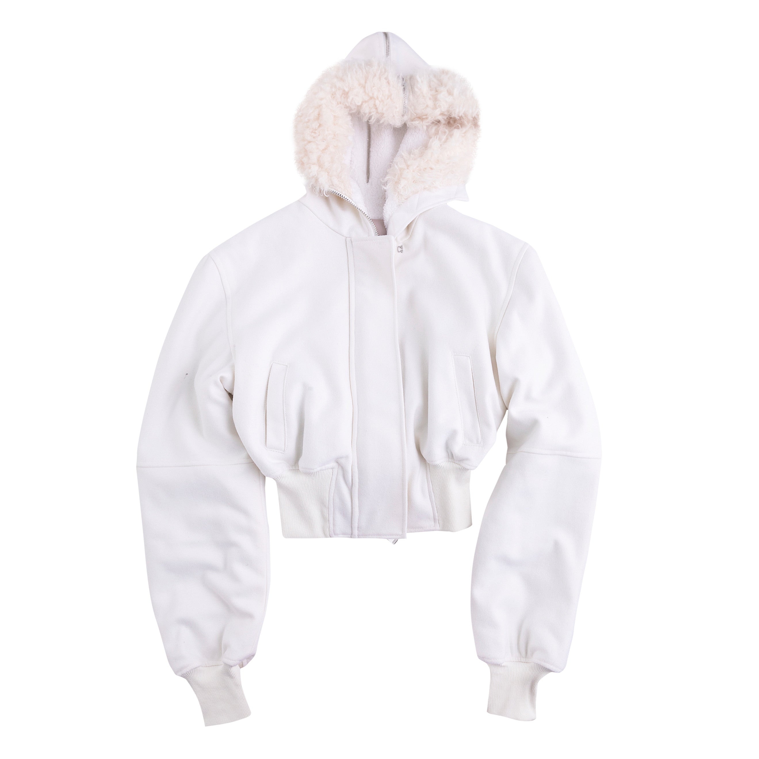 Wool-blend n2b in white