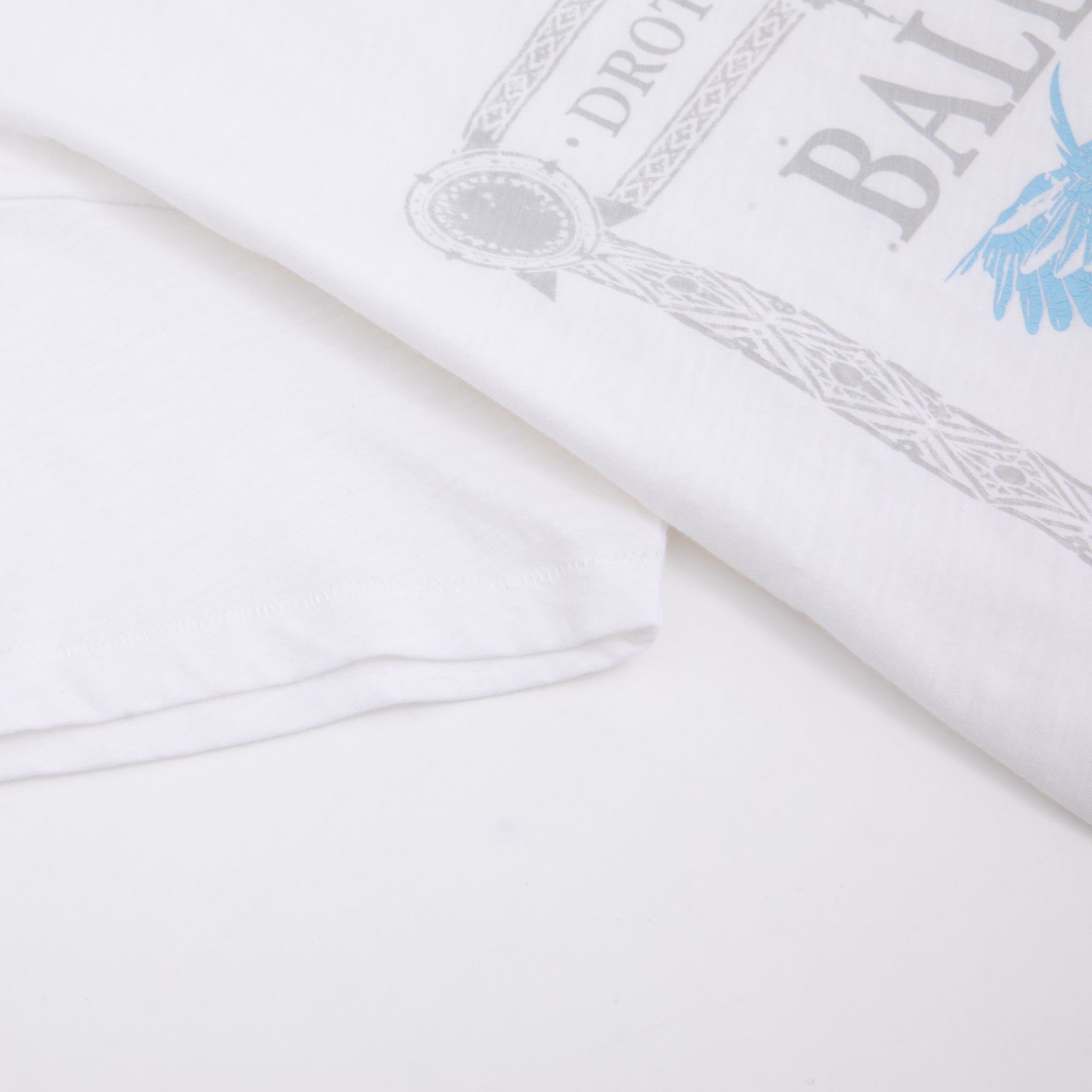 Ballet slub cotton t-shirt in white