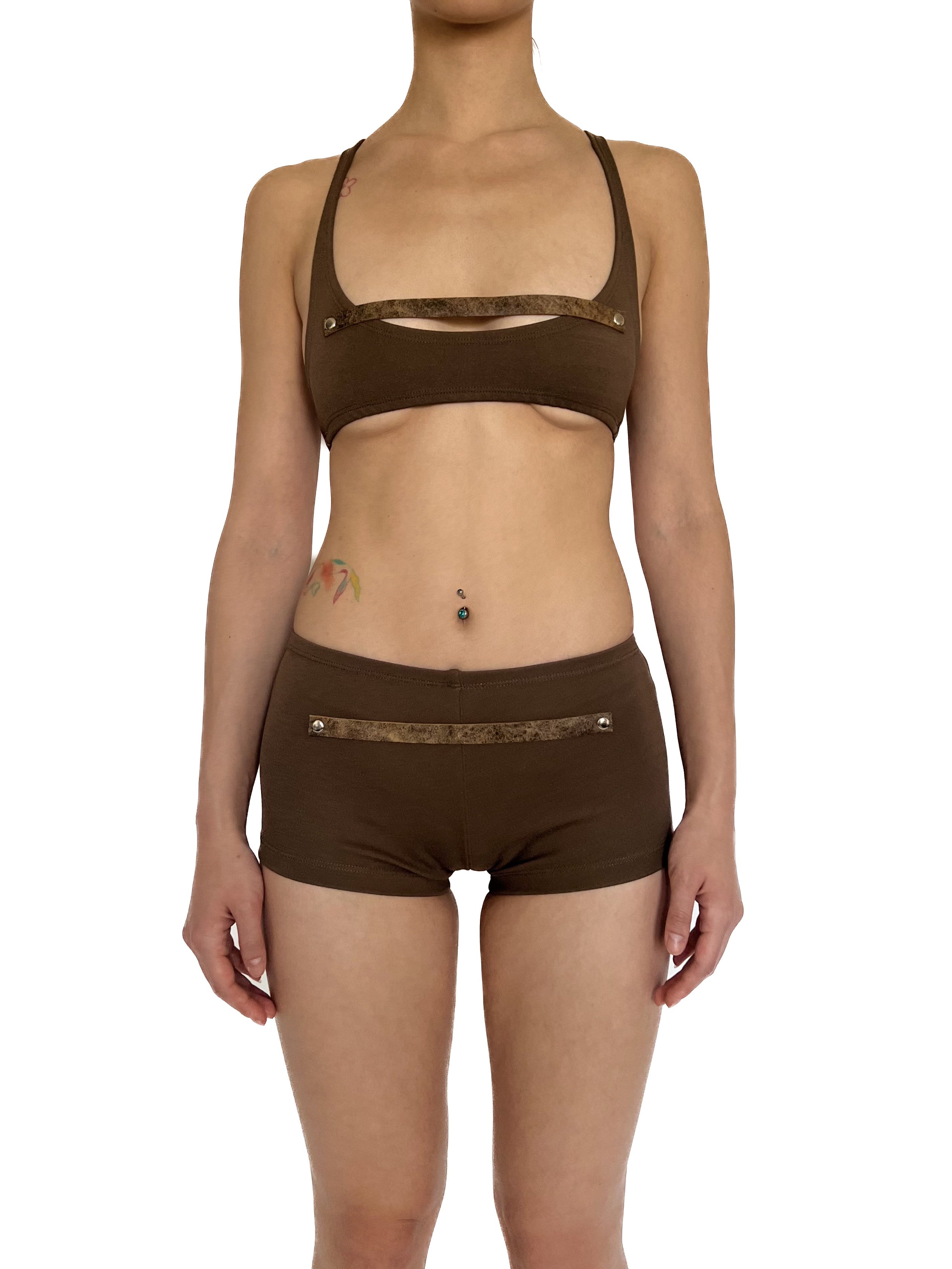 Strap micro shorts
