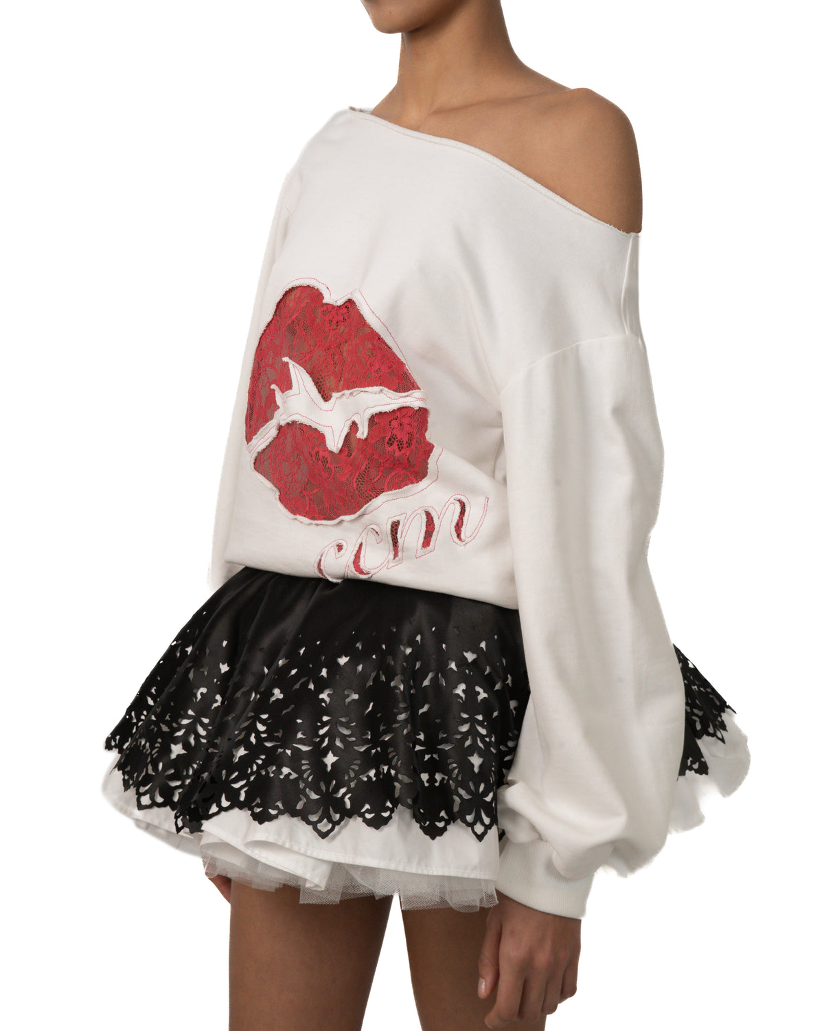 Lace kiss sweater