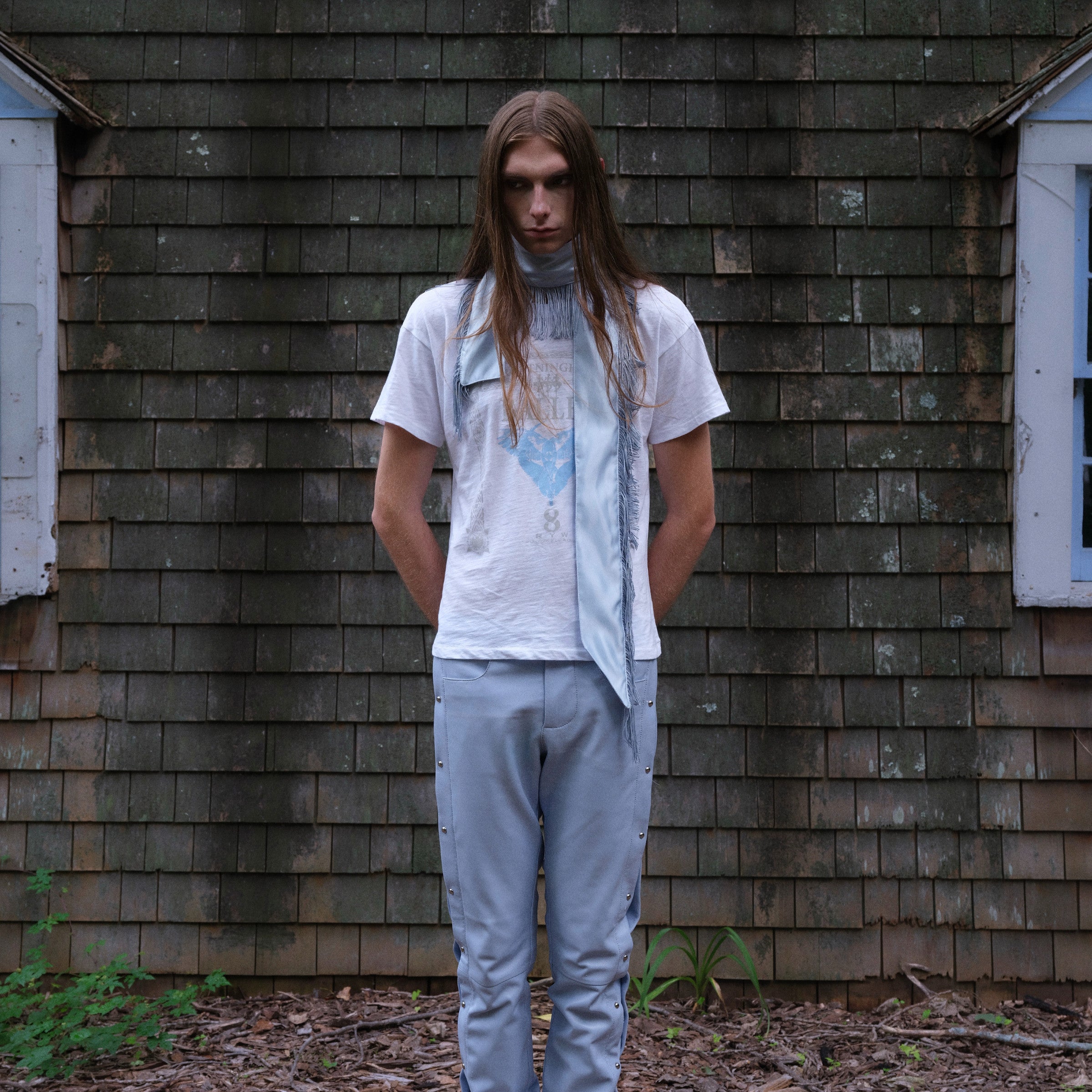 Ballet slub cotton t-shirt in white