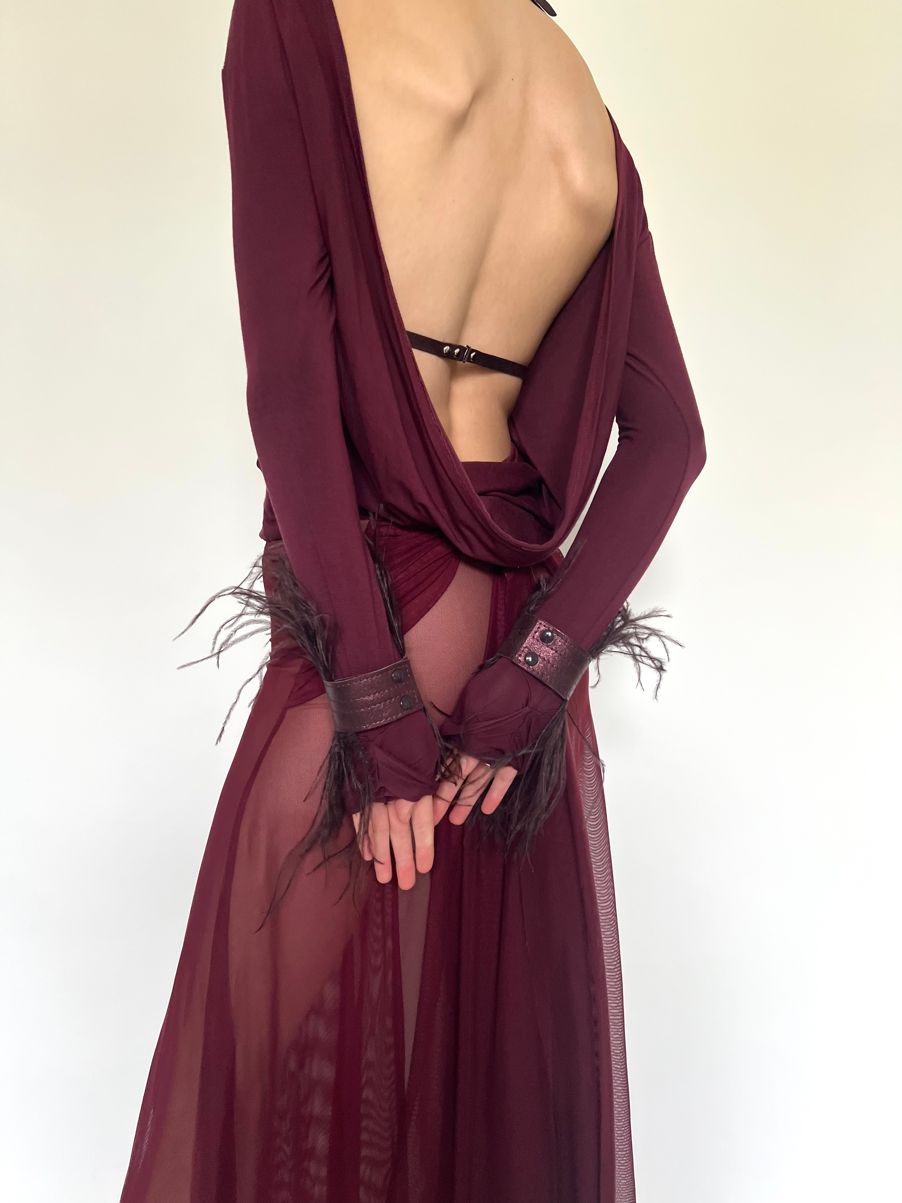Strap cowl long sleeve