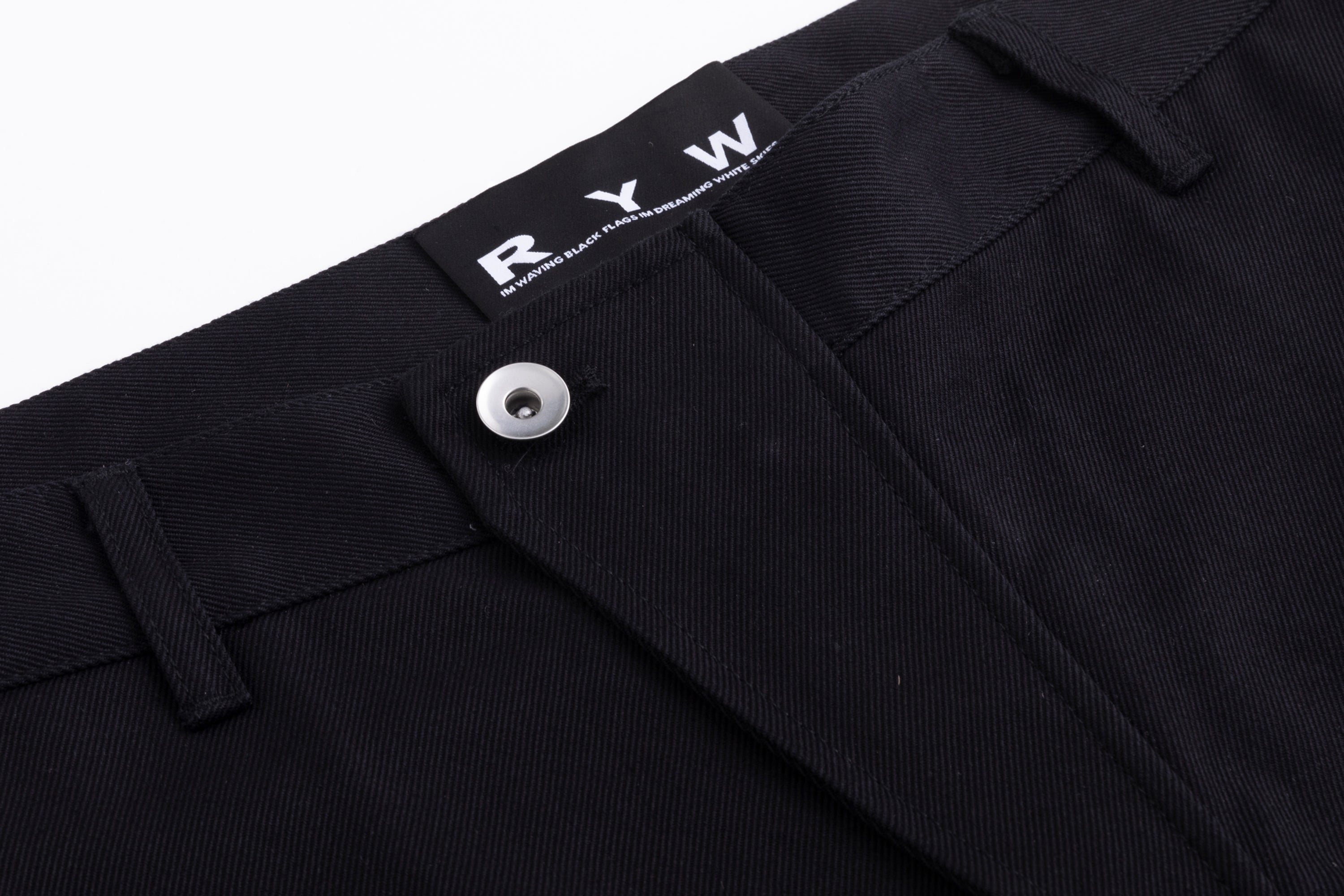 Moto denim jeans in black