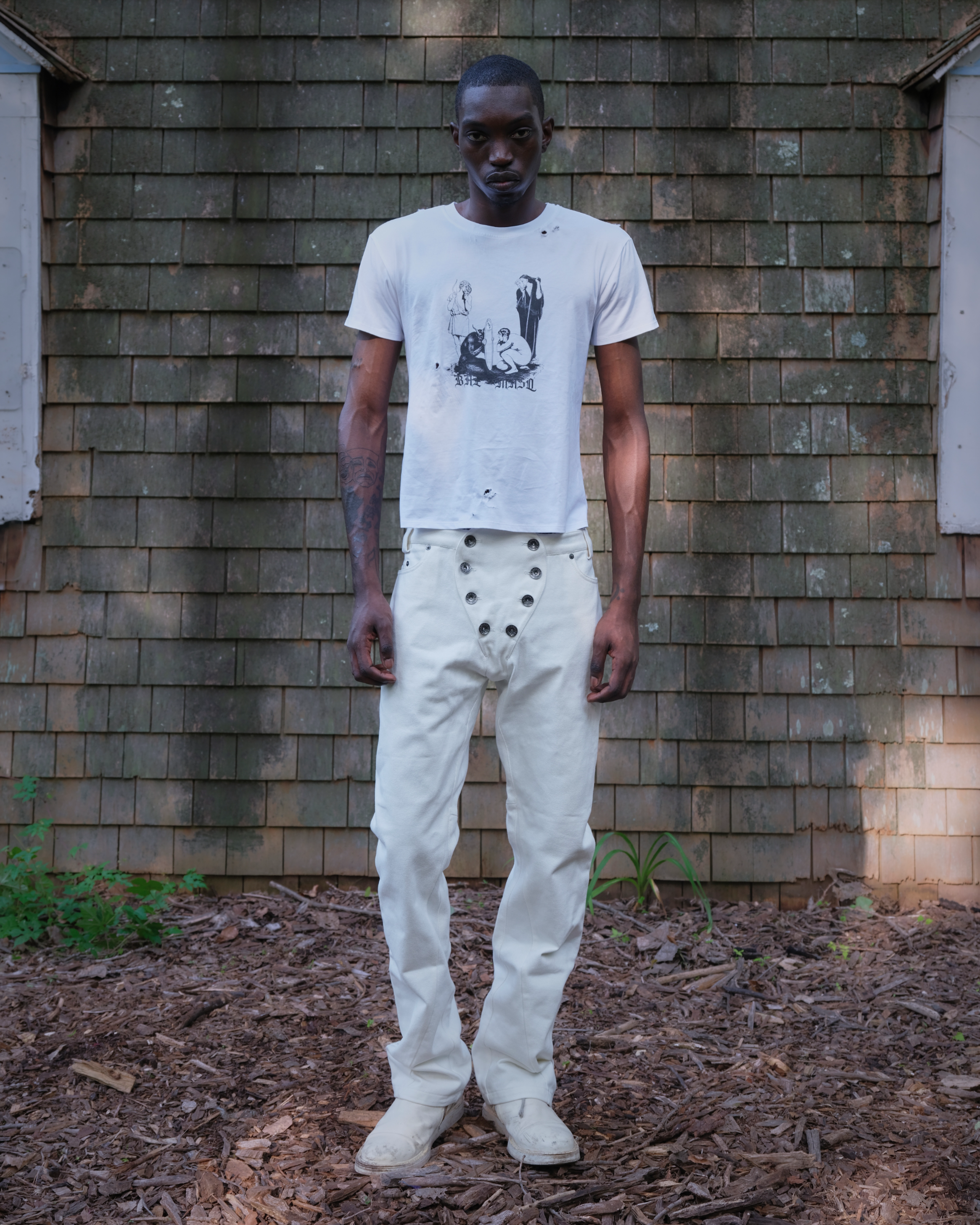 Remus denim jeans in white
