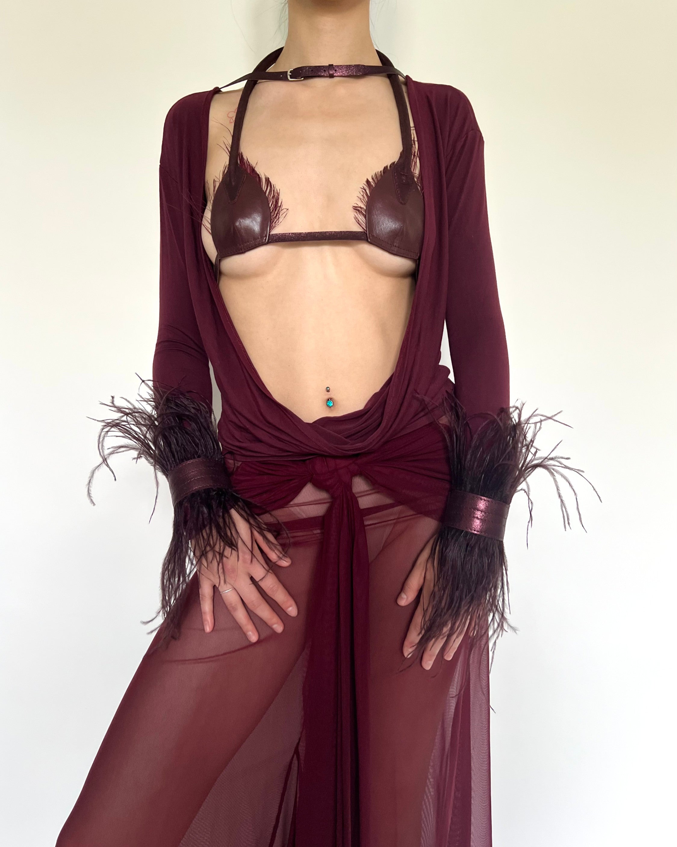 Strap cowl long sleeve