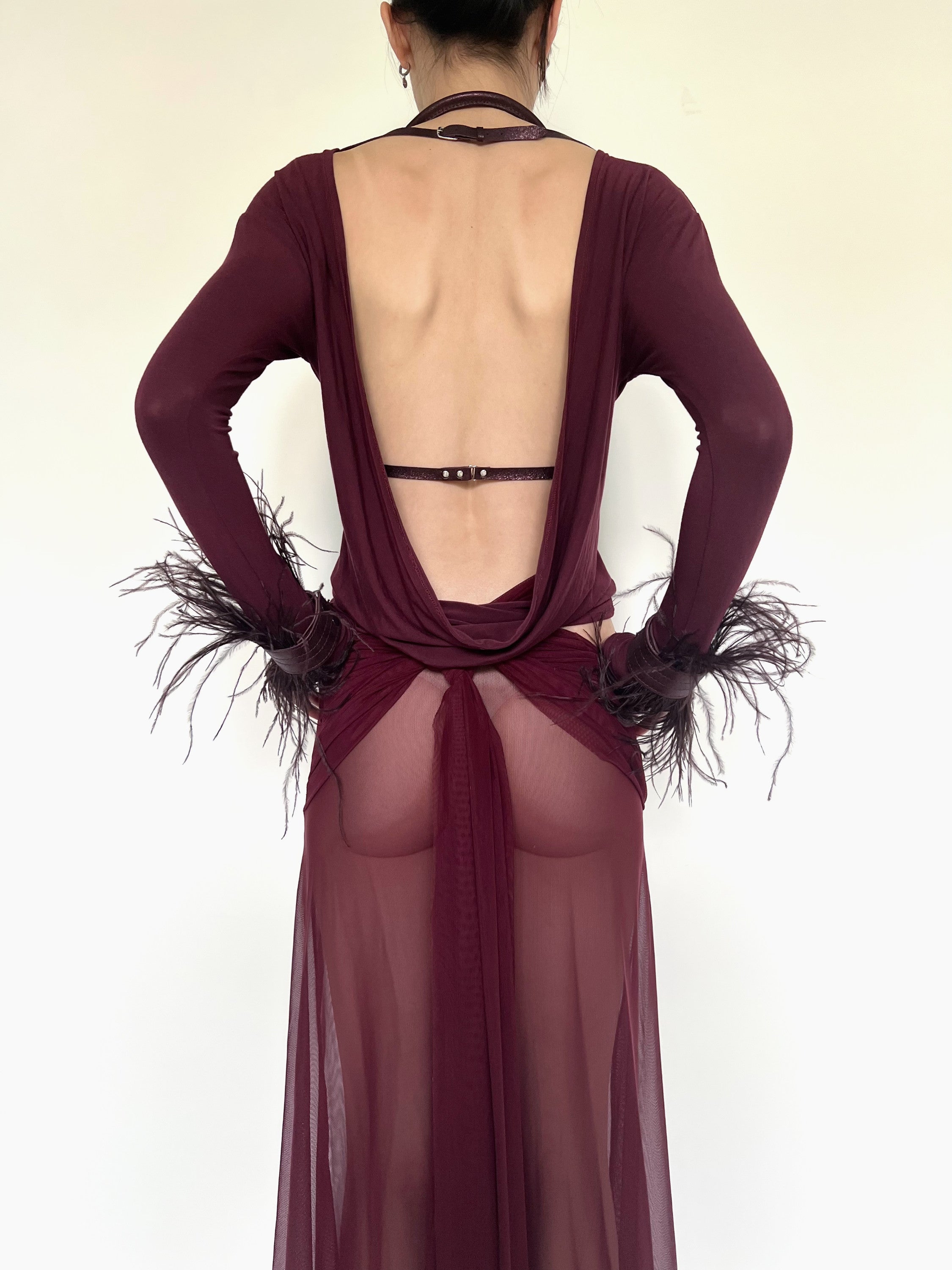 Strap cowl long sleeve
