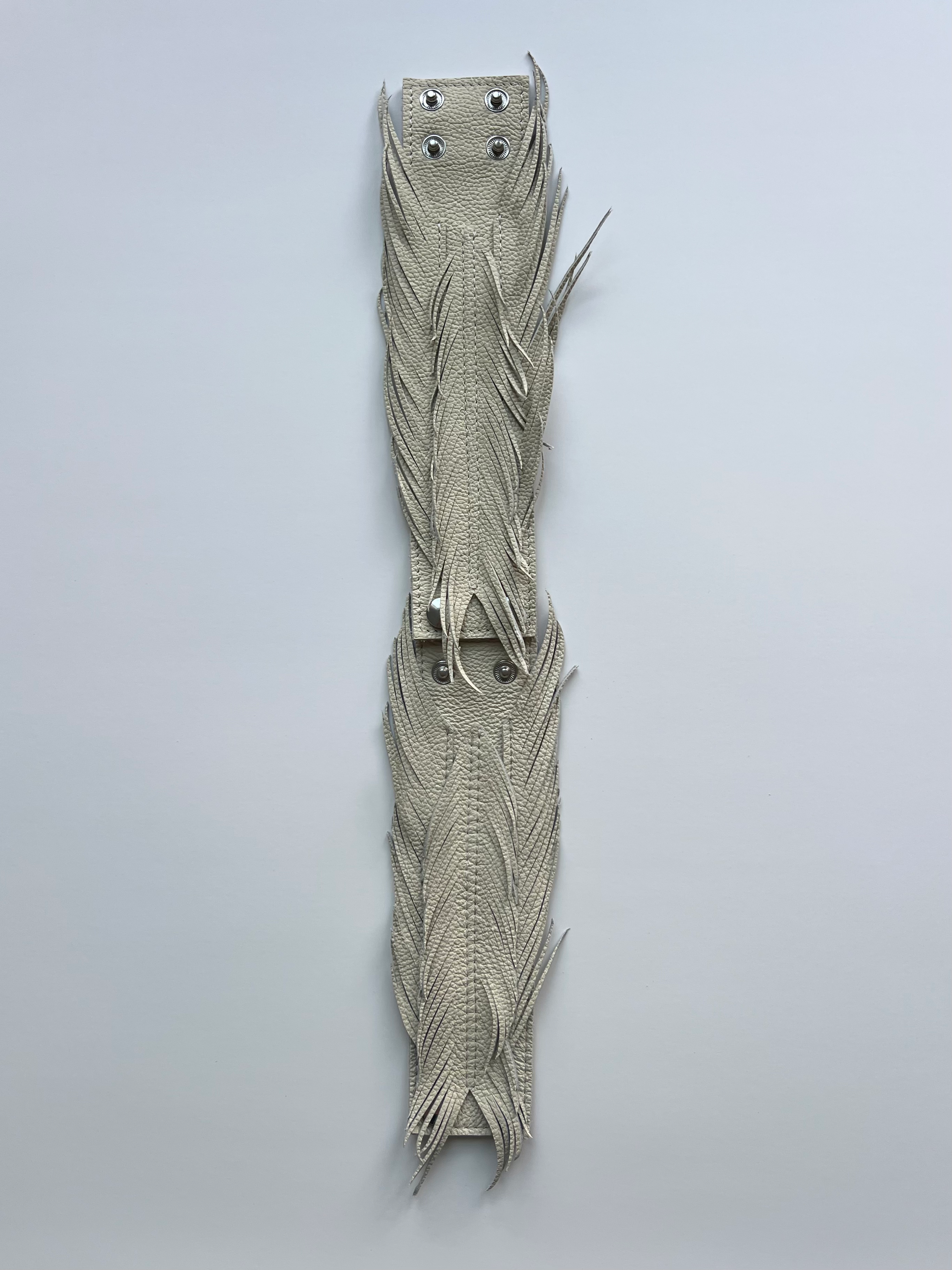 Leather feather cuff