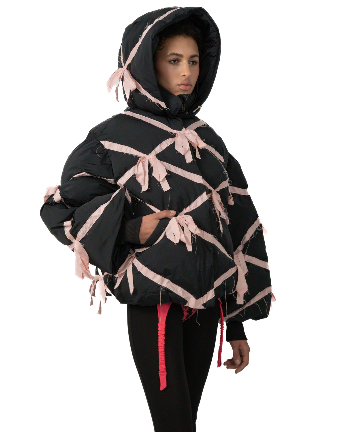 Bow ribbon puffer