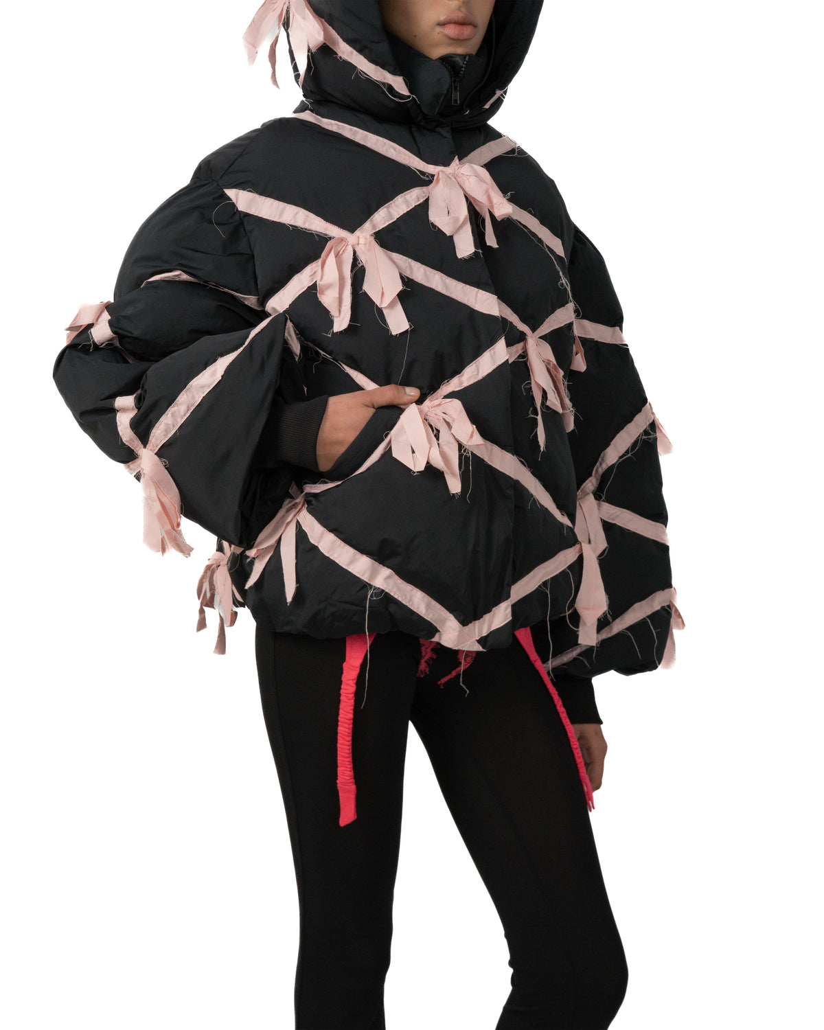 Bow ribbon puffer